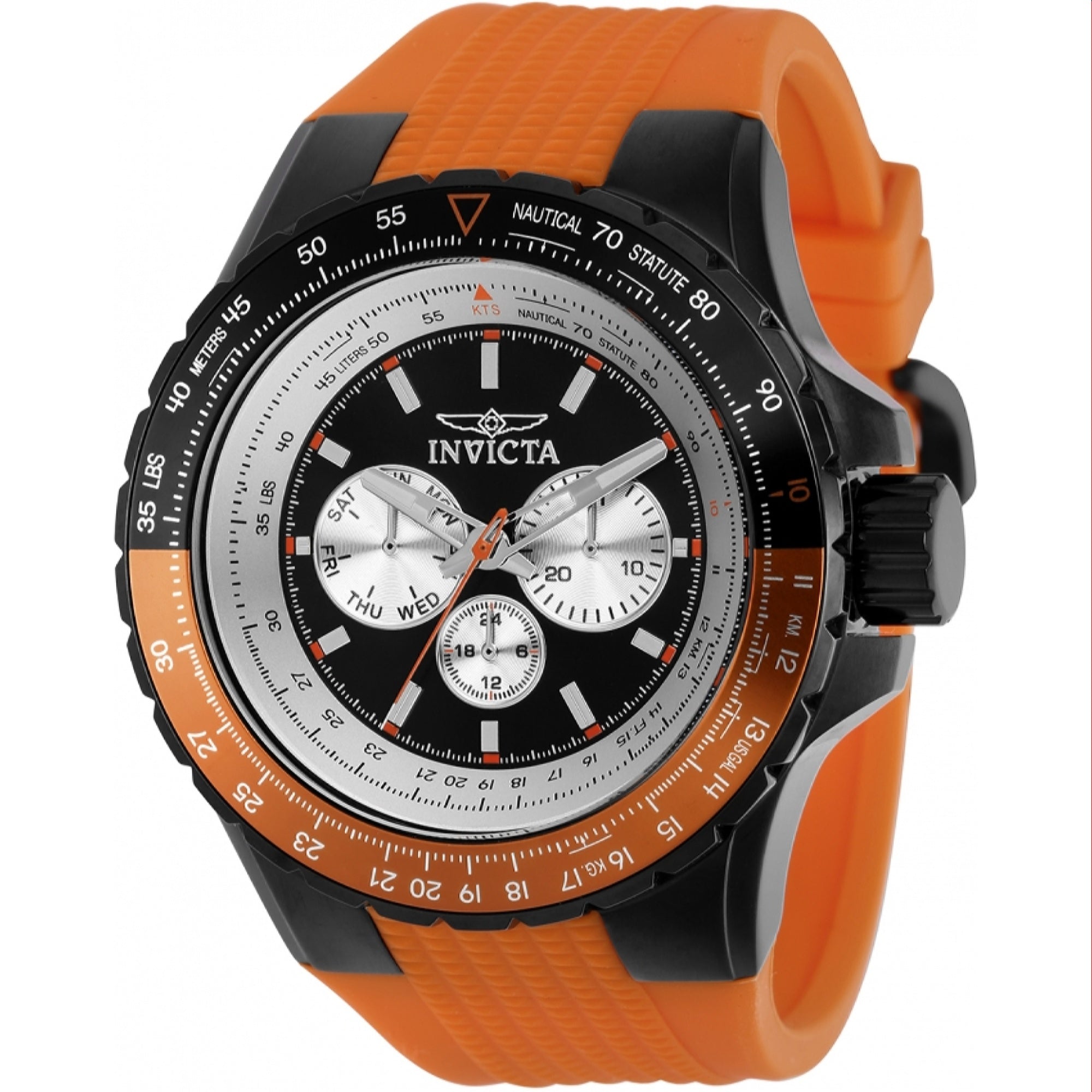 Invicta Quartz Aviator Black Dial Men's Watch 37031