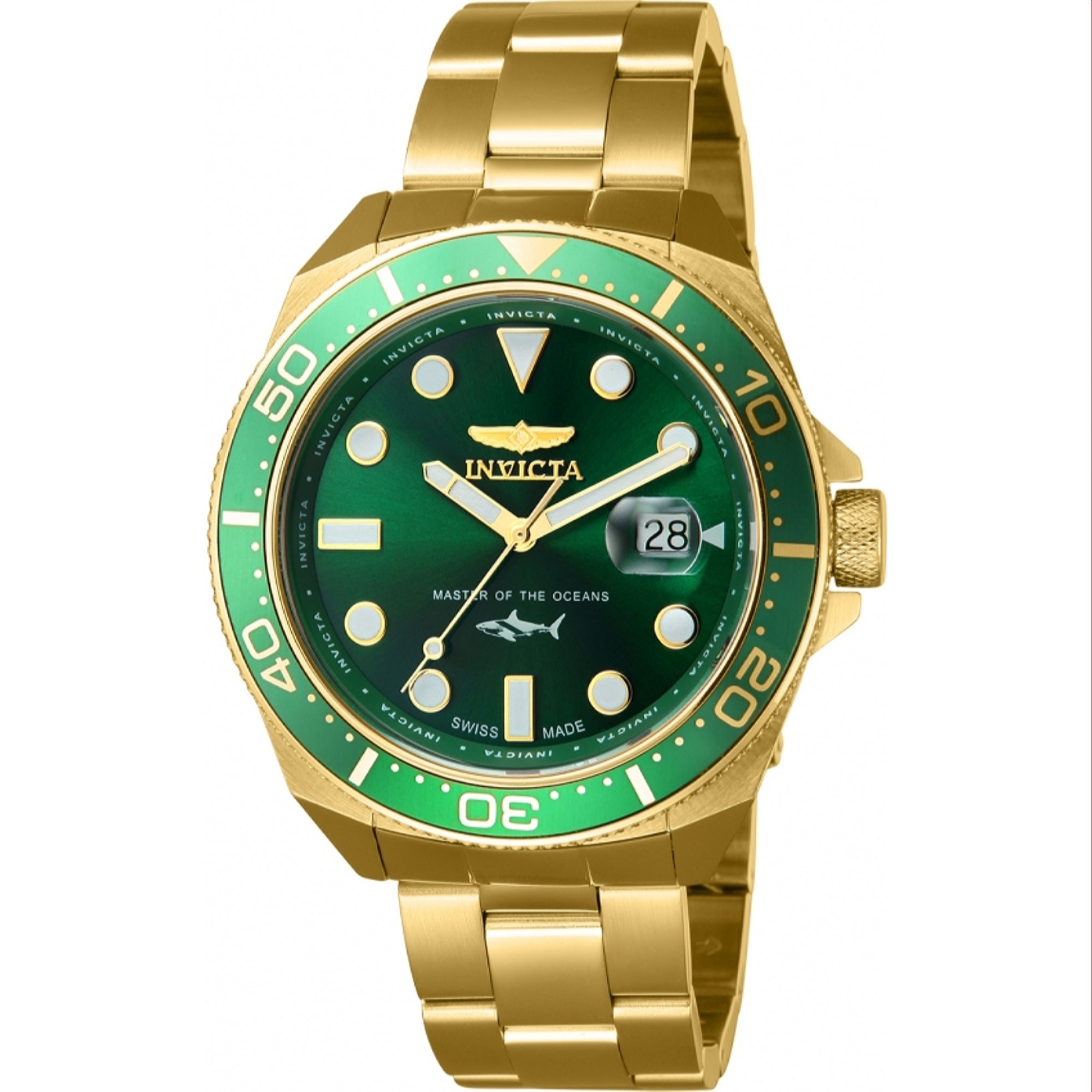 Invicta Quartz Pro Diver Green Dial Men's Watch 39870
