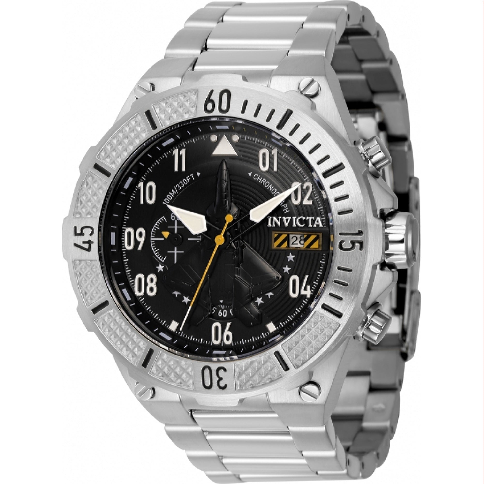 Invicta Quartz Aviator Black Dial Men's Watch 39902