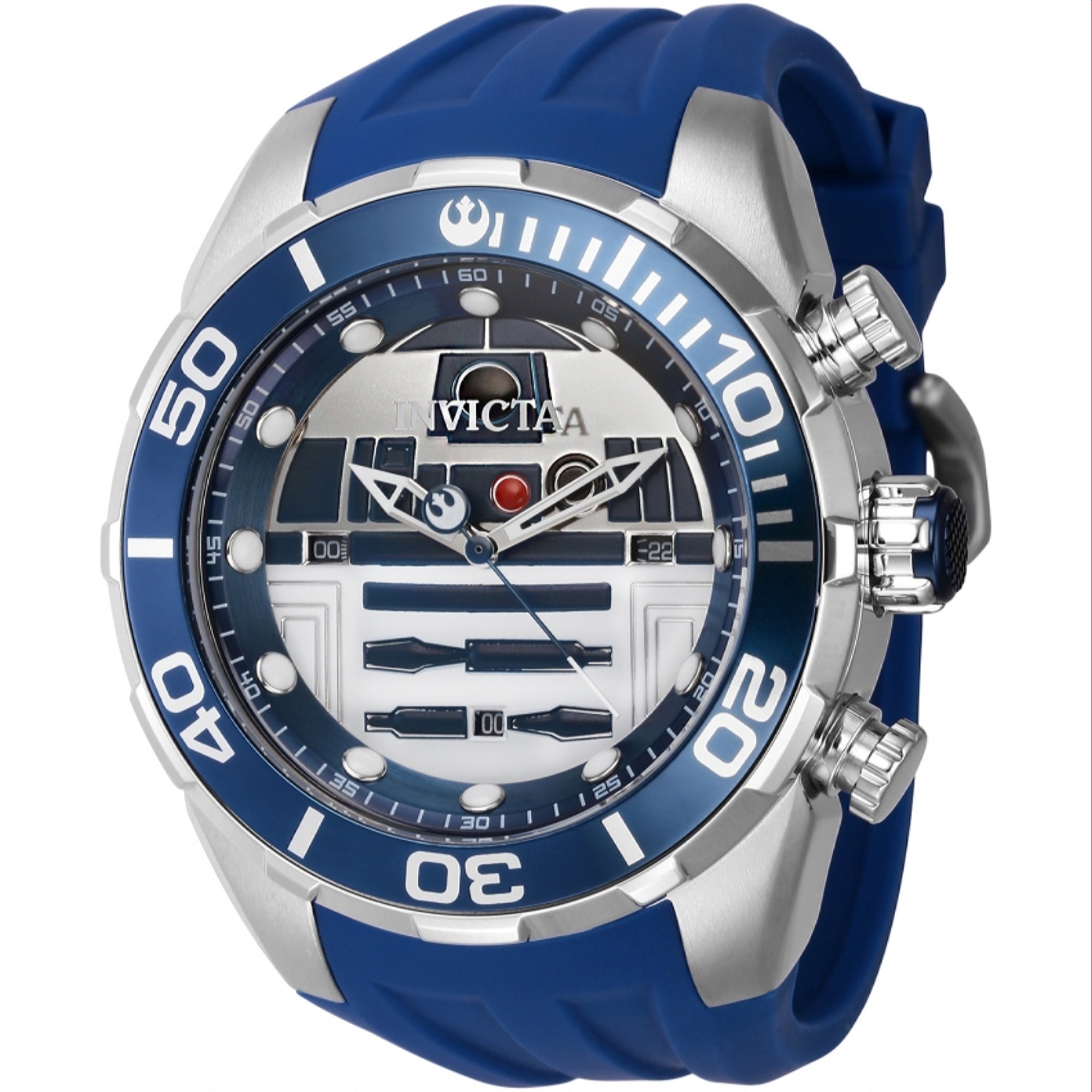 Invicta Quartz Star Wars R2-D2 Silver Dial Men's Watch 40078