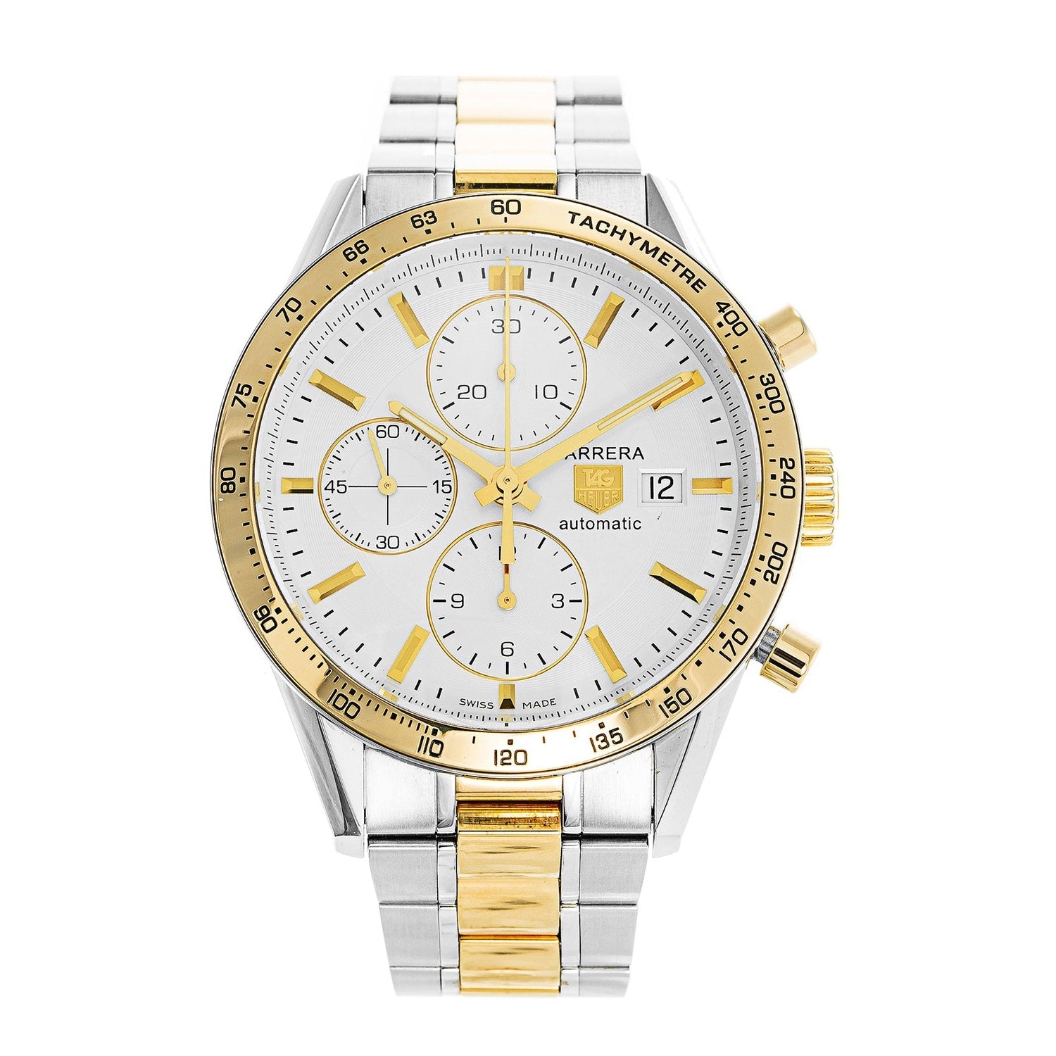 Tag Heuer Carrera Automatic 18kt yellow gold Chronograph Automatic Silver Dial Men's Watch CV2050.BD0789