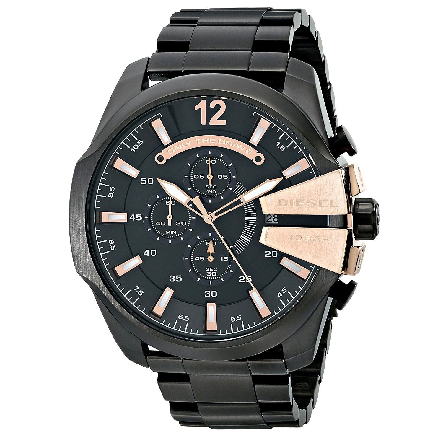 Diesel Mega Chief Quartz Chronograph Black Dial Men's Watch DZ4309