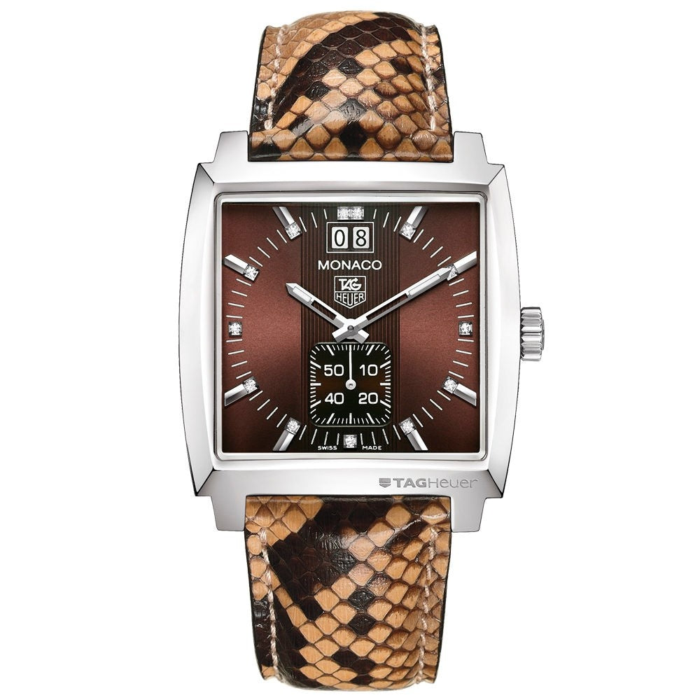 Tag Heuer Monaco Quartz Diamond Brown Dial Men's Watch WAW1316.FC6217