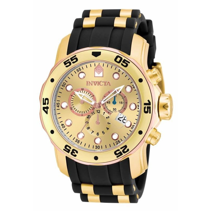 Invicta Pro Diver Quartz Scuba Multi-Function Gold-Tone Dial Men's Watch 17884
