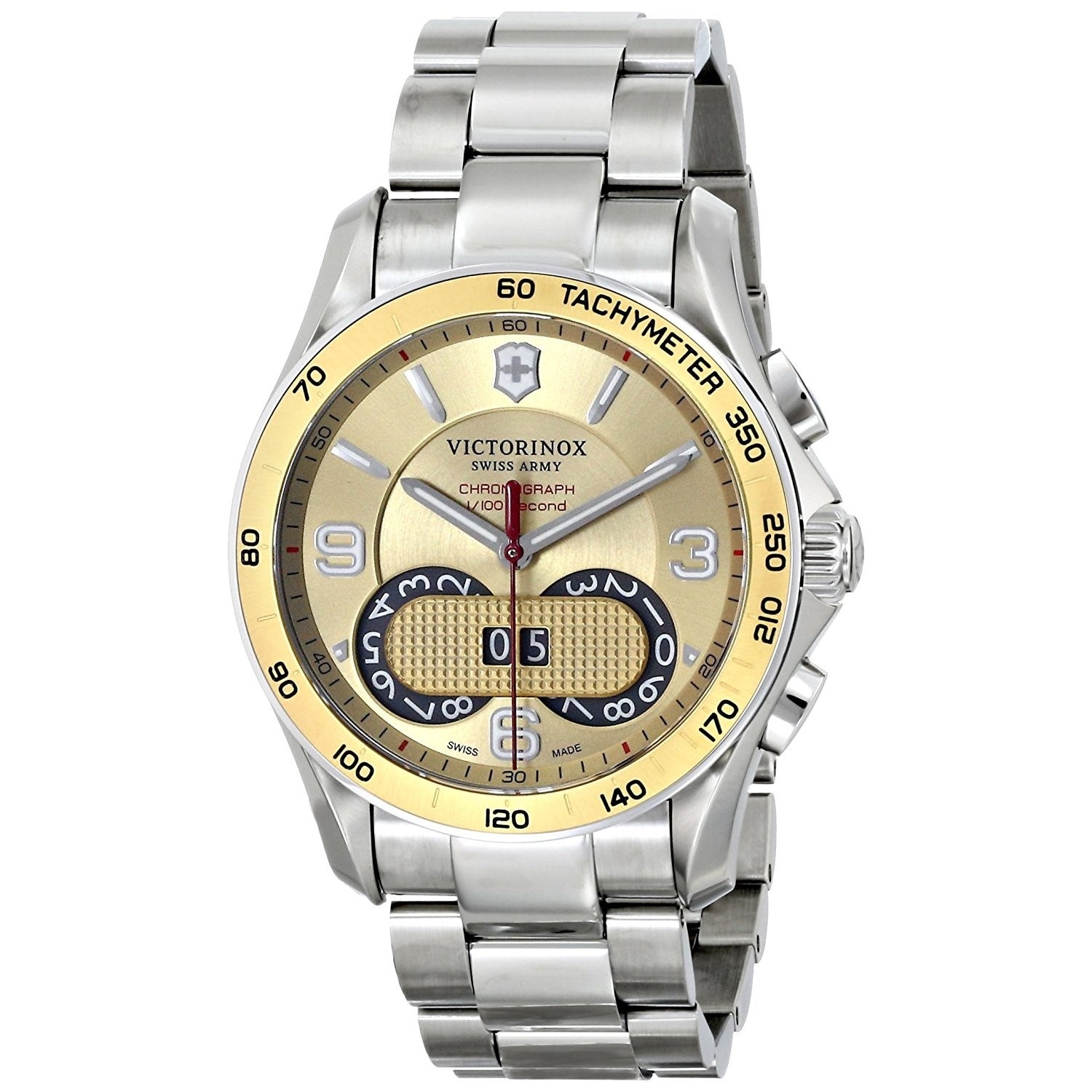 Victorinox Swiss Army Chrono Classic Quartz Chronograph Gold-Tone Dial Men's Watch 241619
