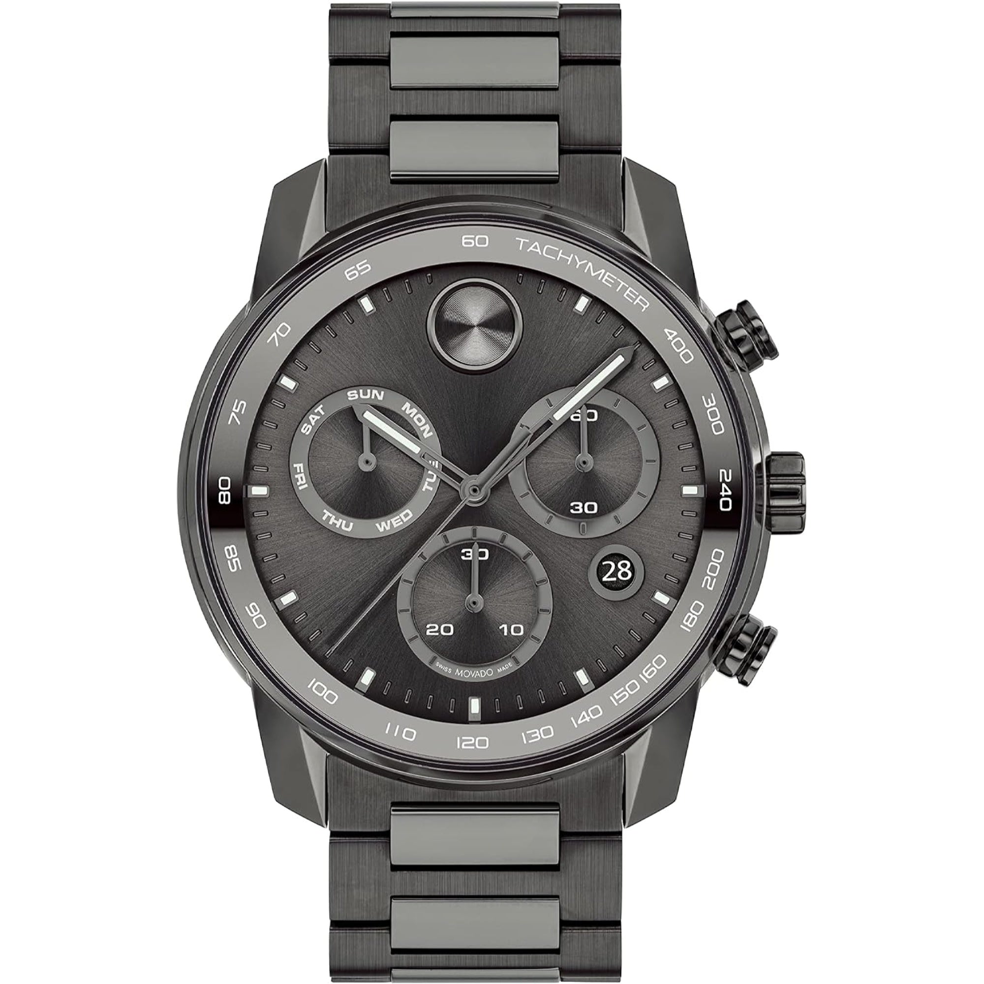 Movado Bold Verso Quartz Chronograph Gunmetal Dial Men's Watch 3600867