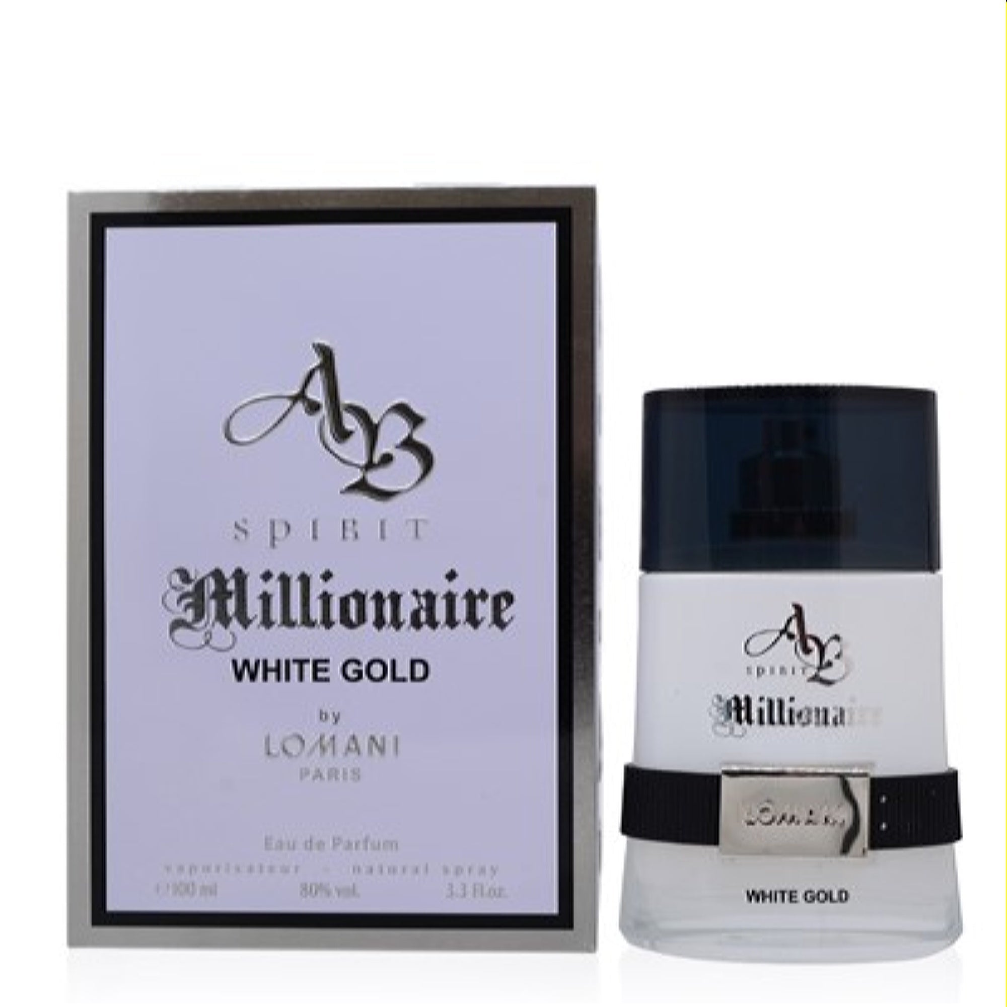 Lomani Men's Ab Spirit Millionaire White Gold Lomani Edp Spray 3.3 Oz (100 Ml) 3610400037185