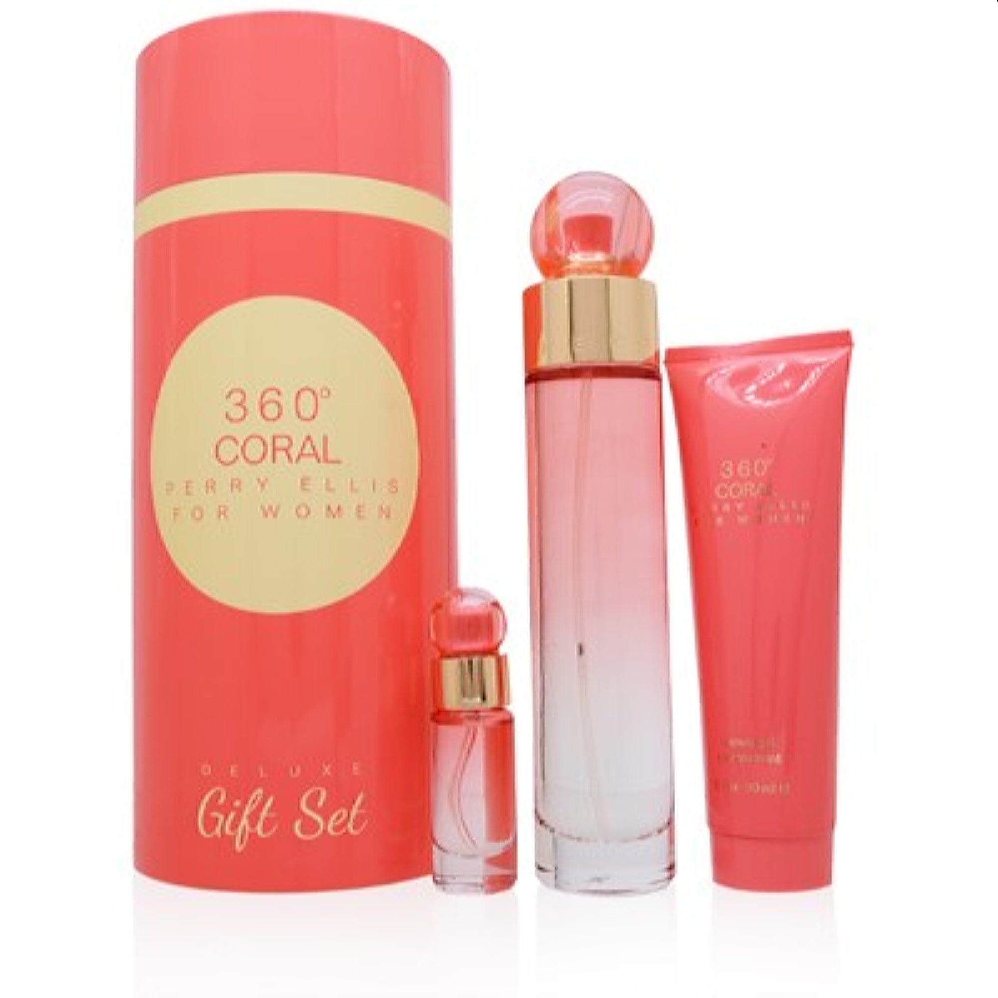 Perry Ellis Women's 360 Coral Perry Ellis Deluxe Gift Set 844061014787