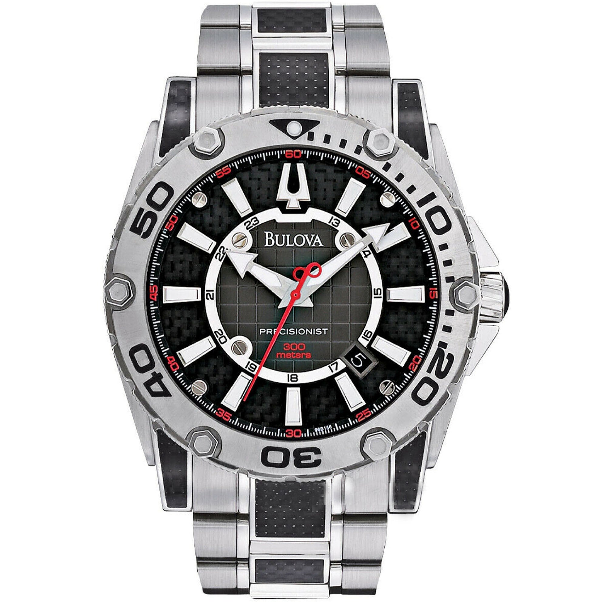 Bulova Quartz Precisionist Black Dial Men's Watch 96D156