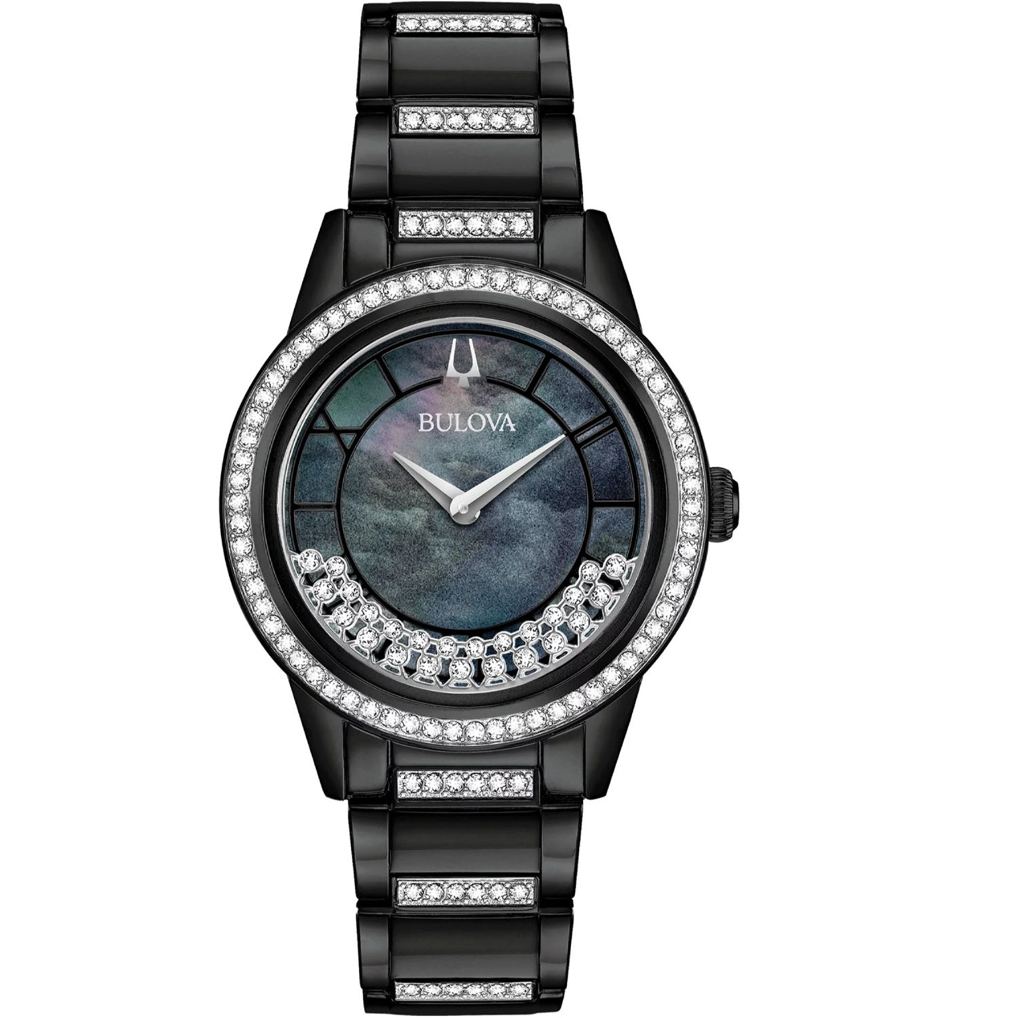Bulova Quartz TurnStyle Black Dial Women's Watch 98L252
