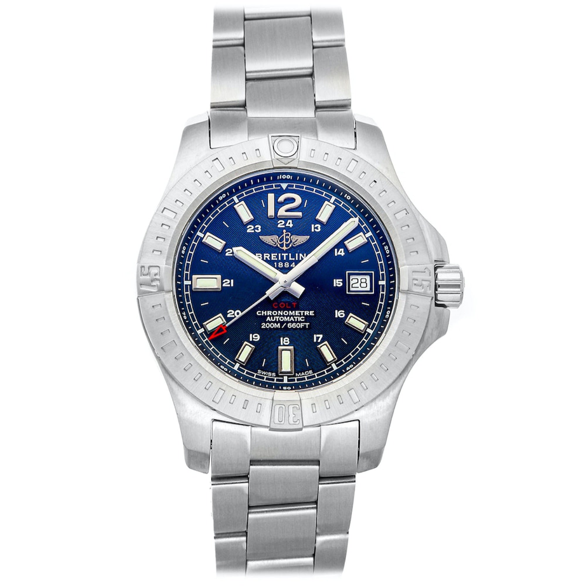 Breitling Automatic Colt 41 Blue Dial Men's Watch A17313101C1A1