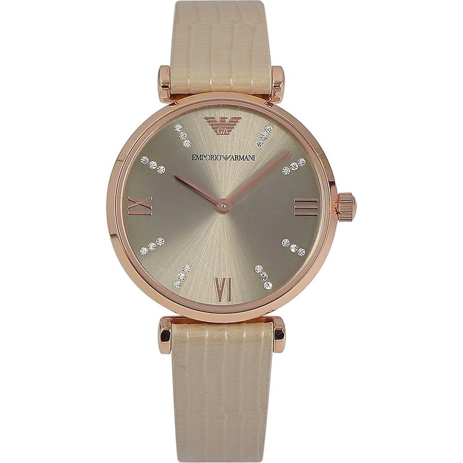 Emporio Armani Retro Quartz Crystal Grey Dial Women's Watch AR1681