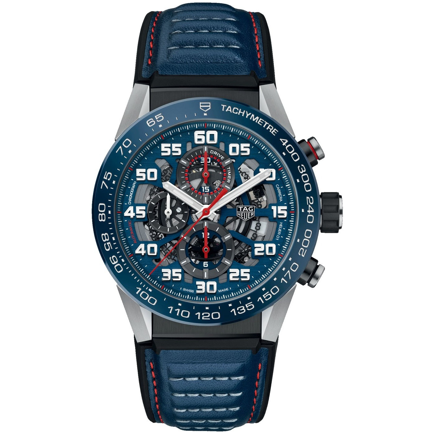 Tag Heuer Carrera Limited Edition Calibre Heuer 01 Automatic Chronograph Automatic Blue Dial Men's Watch CAR2A1N.FT6100