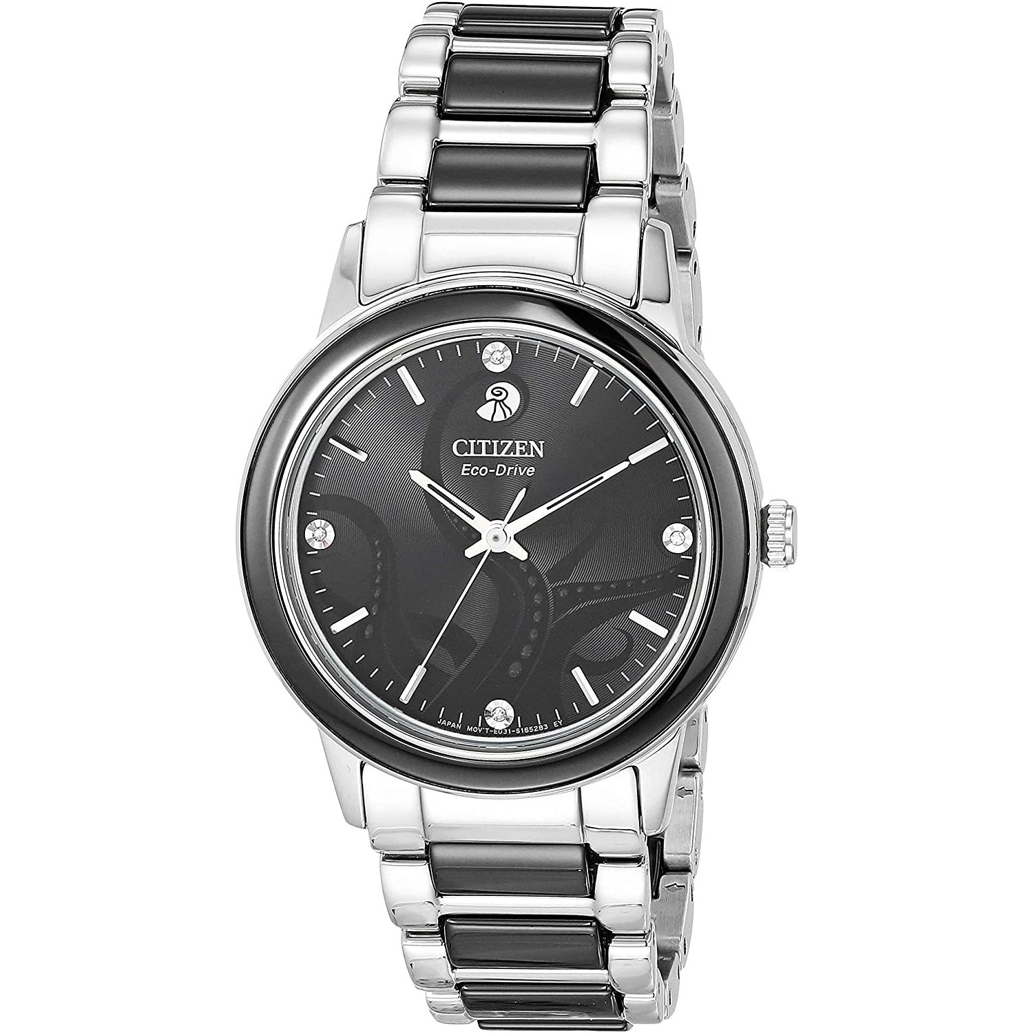 Citizen Eco-Drive Quartz Diamond Black Dial Women's Watch EM0748-51W