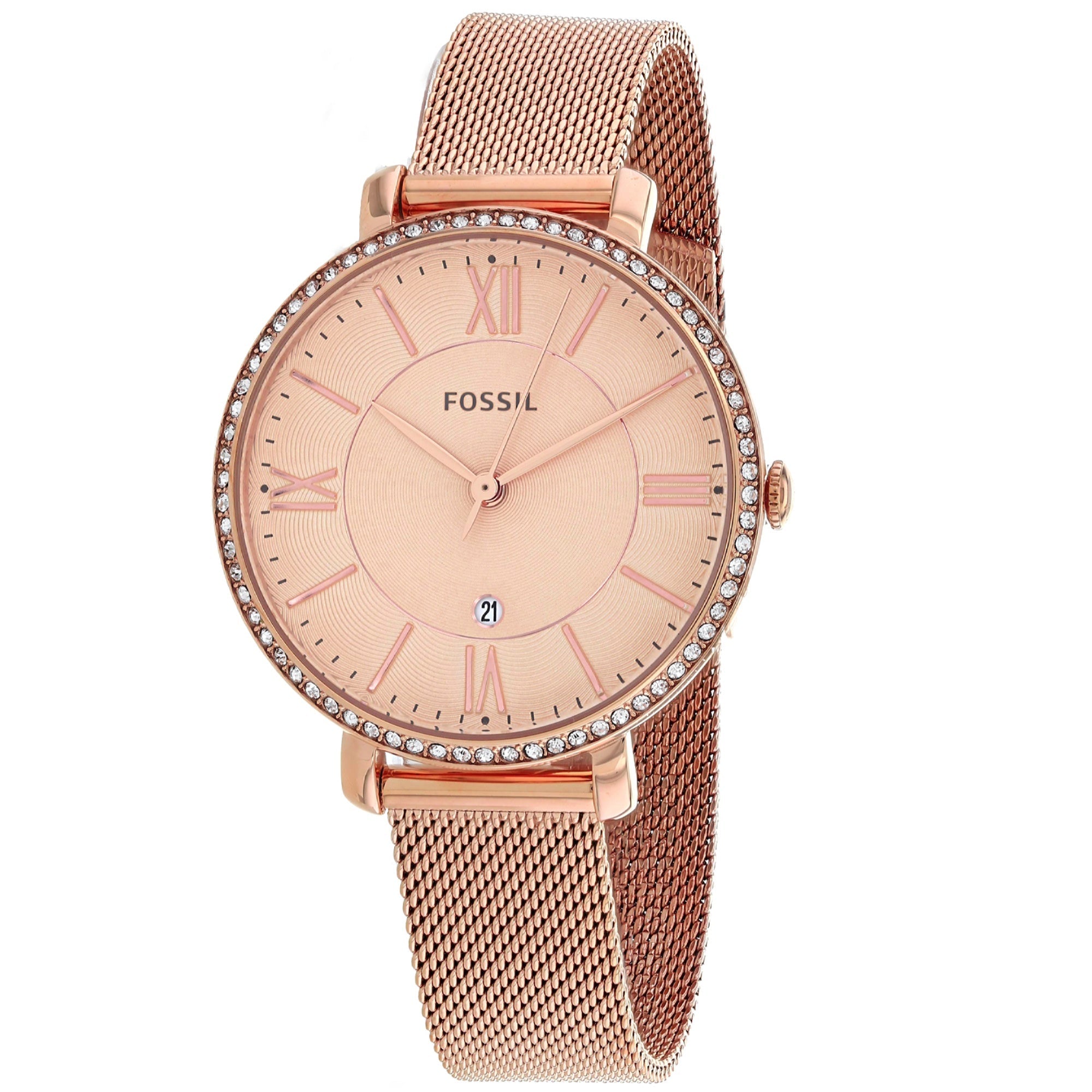 Fossil Quartz Jacqueline Rose gold Dial Women's Watch ES4628