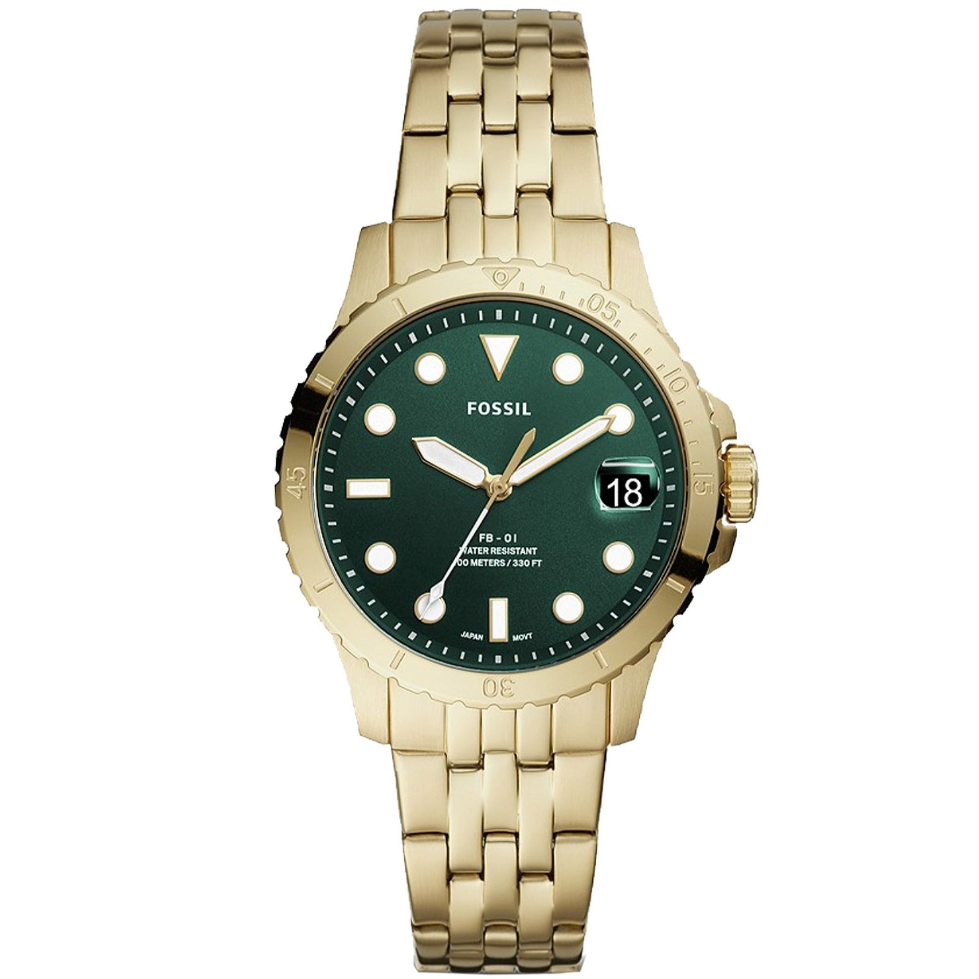 Fossil Quartz FB-01 Green Dial Women's Watch ES4746