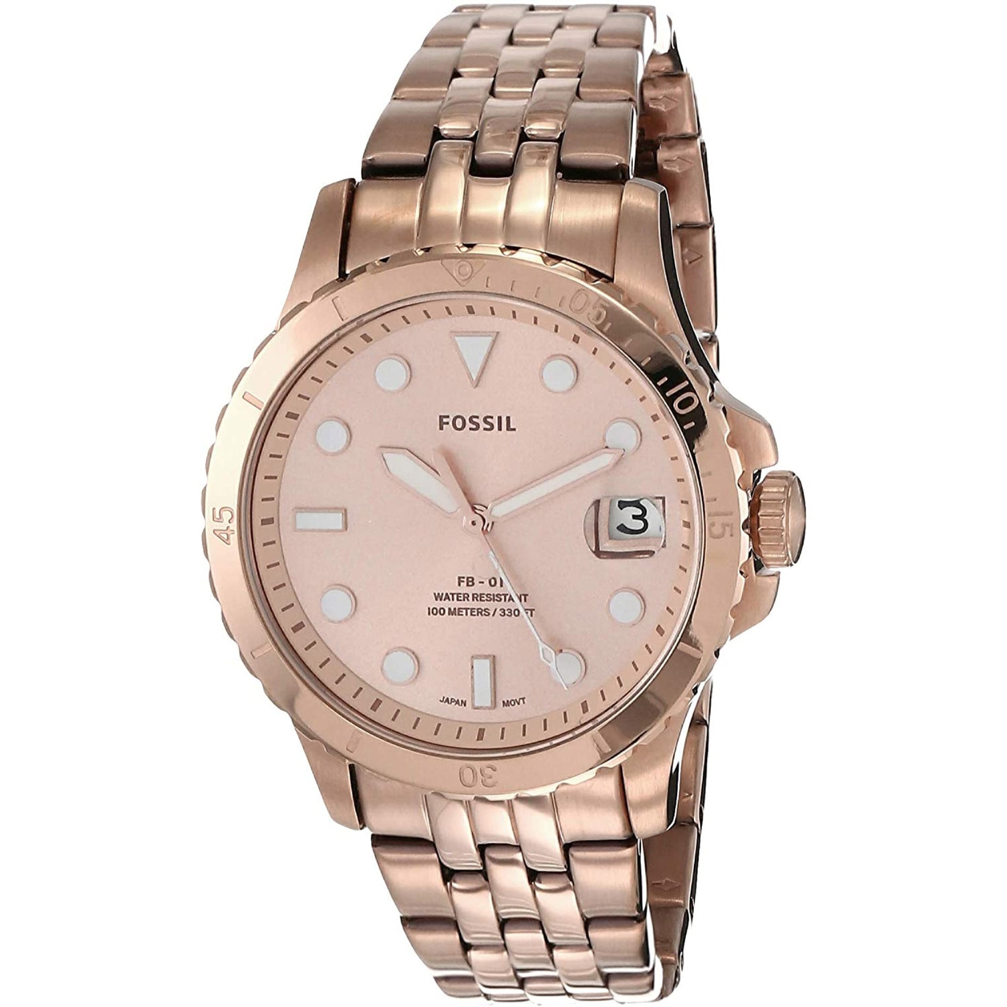 Fossil Quartz FB-01 Rose gold Dial Women's Watch ES4748