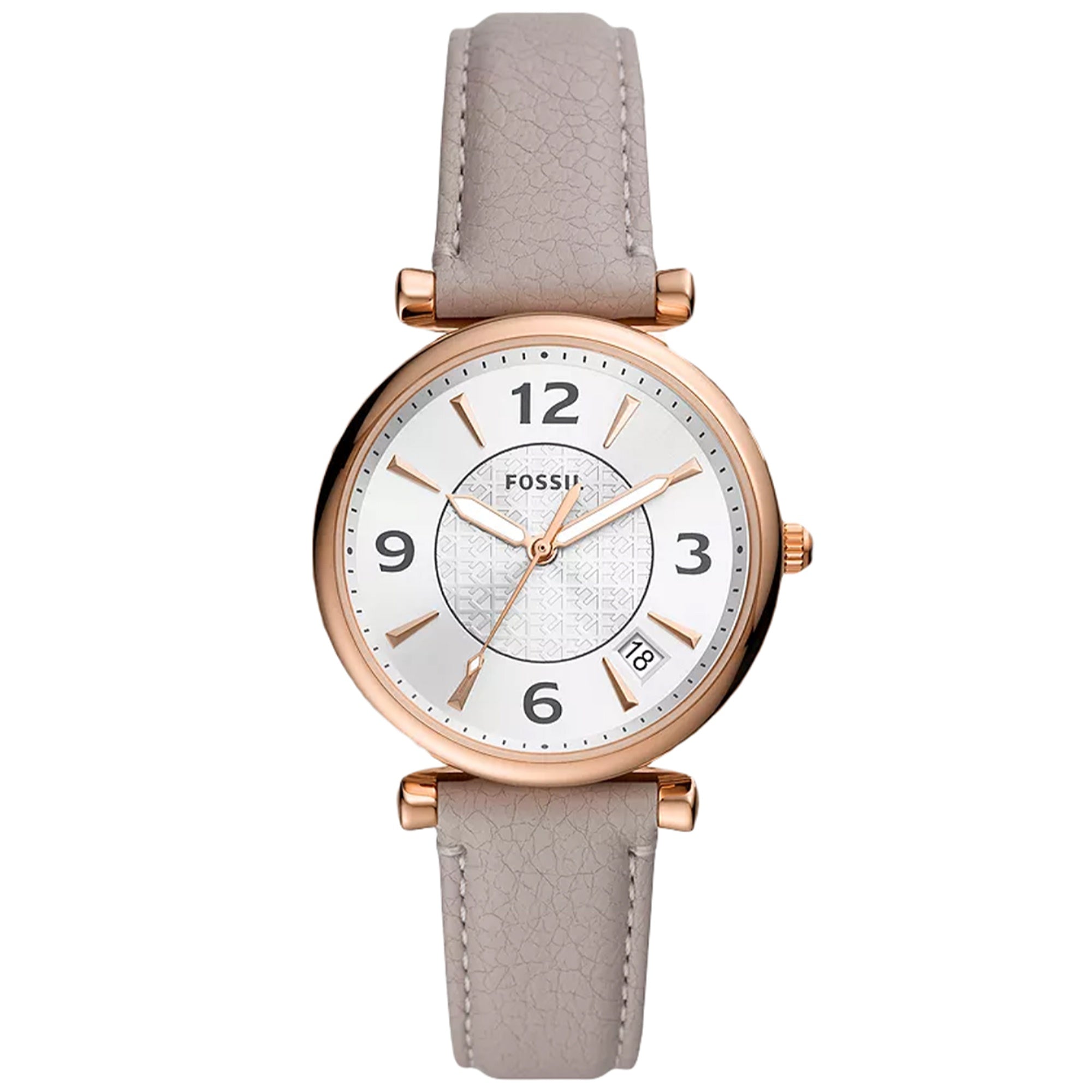 Fossil Quartz Carlie Silver Dial Women's Watch ES5161