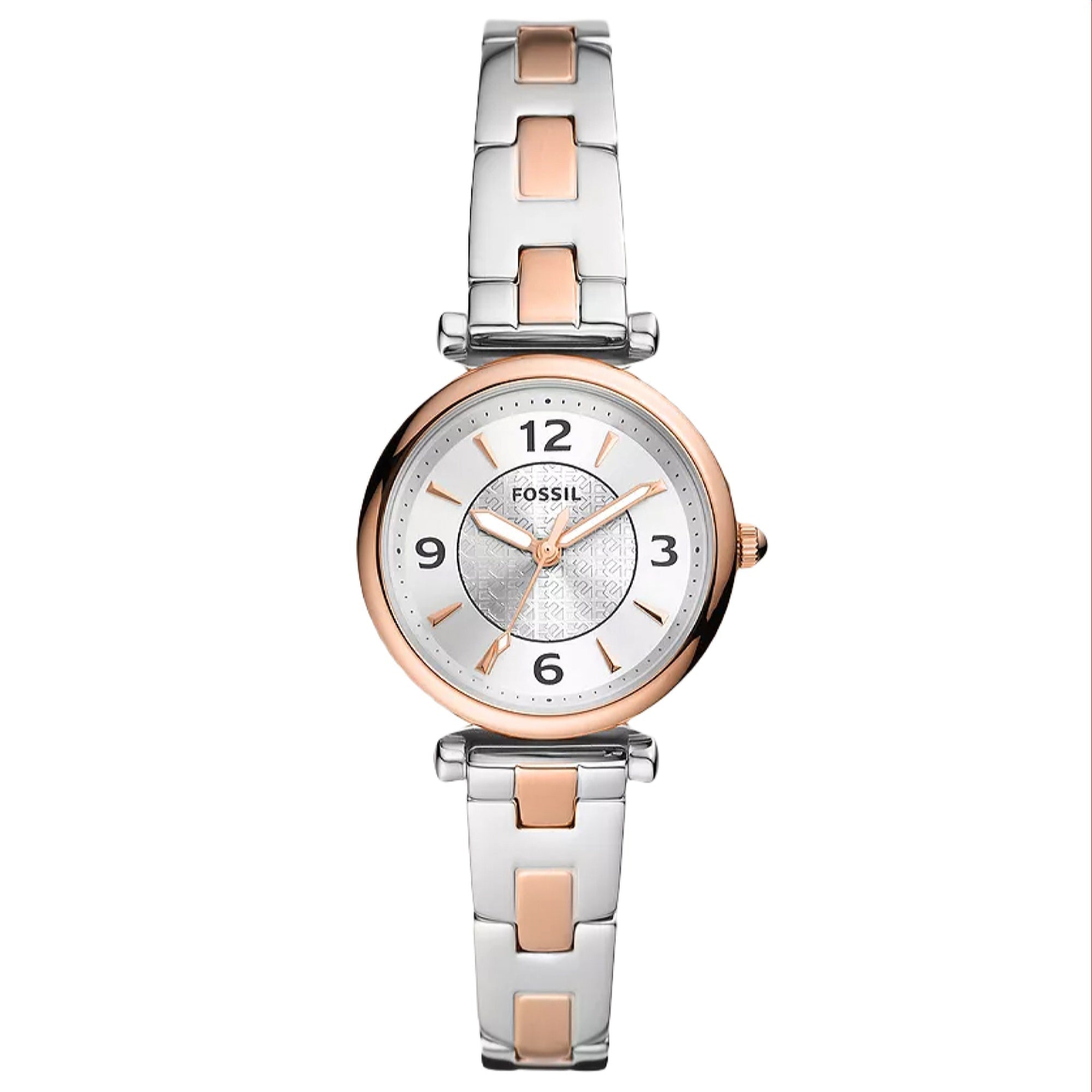 Fossil Quartz Carlie Silver Dial Women's Watch ES5201