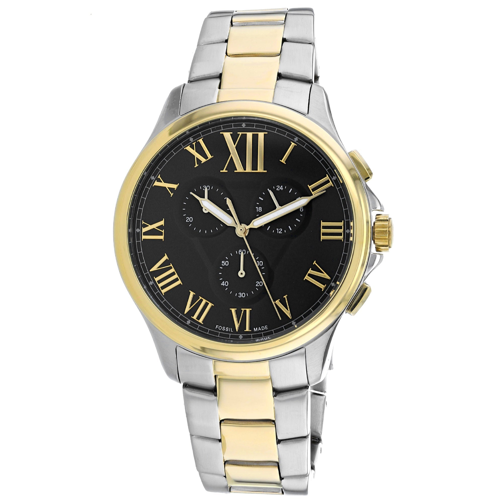 Fossil Quartz Monty Black Dial Men's Watch FS5636