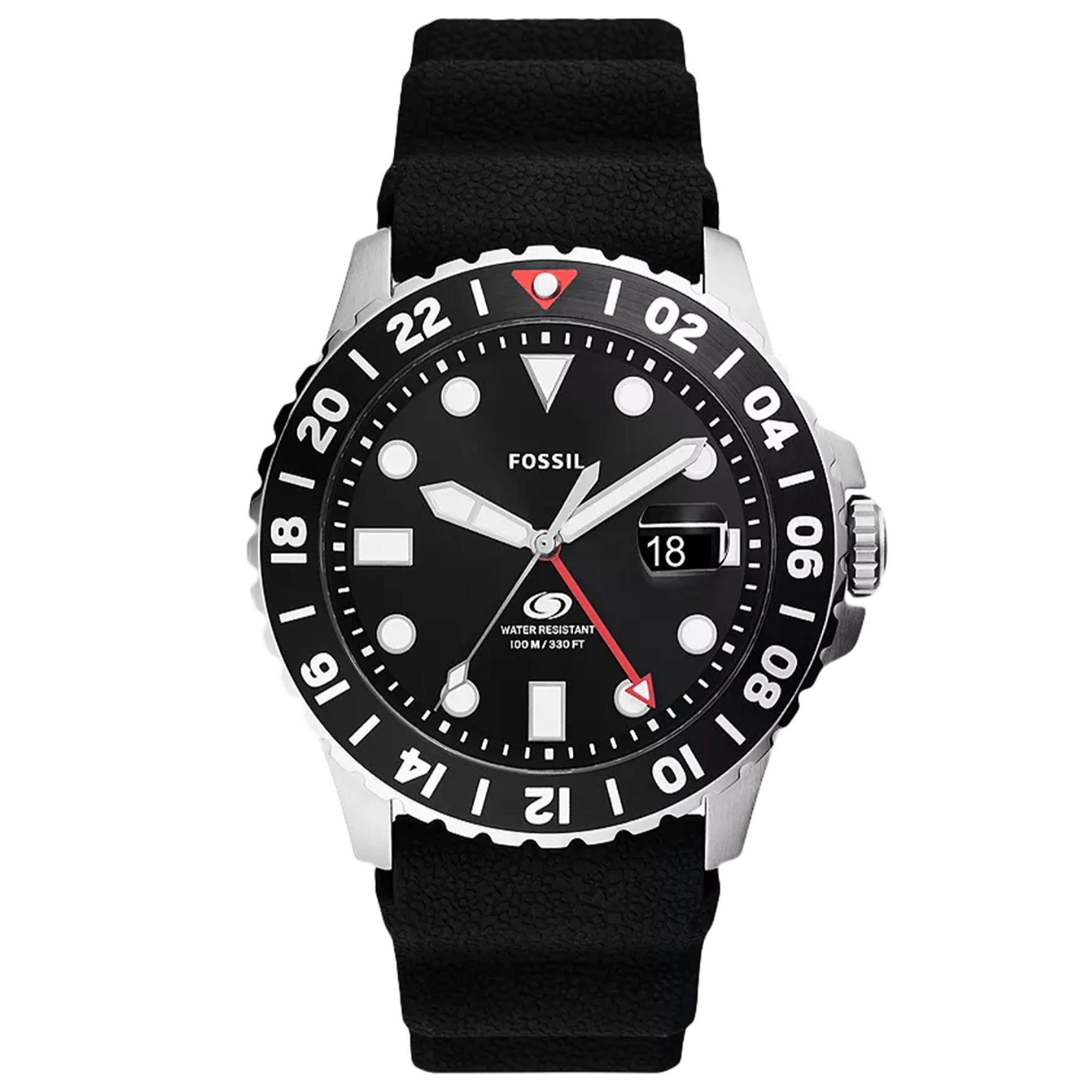 Fossil Quartz GMT Black Dial Men's Watch FS6036