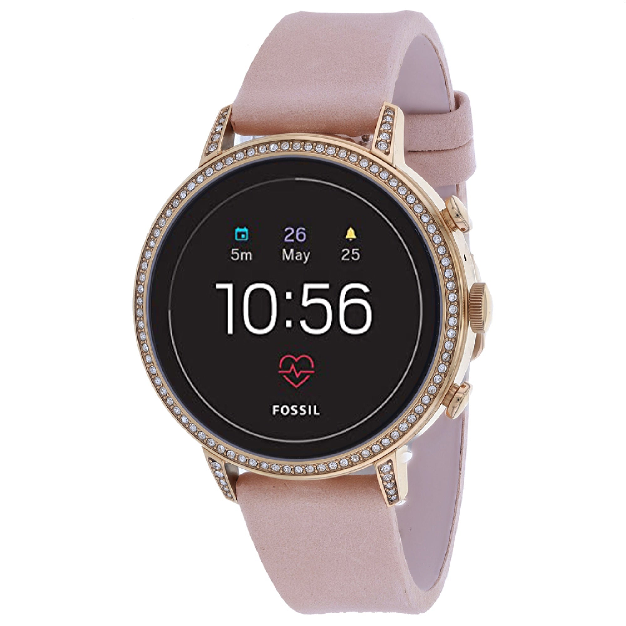 Fossil Quartz Q Venture HR Gen 4 Black Dial Women's Watch FTW6015