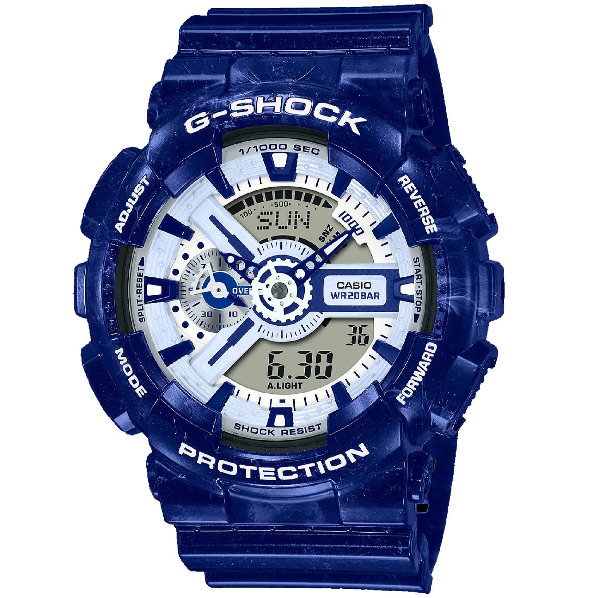 Casio Quartz G-Shock Blue Dial Men's Watch GA110BWP-2A