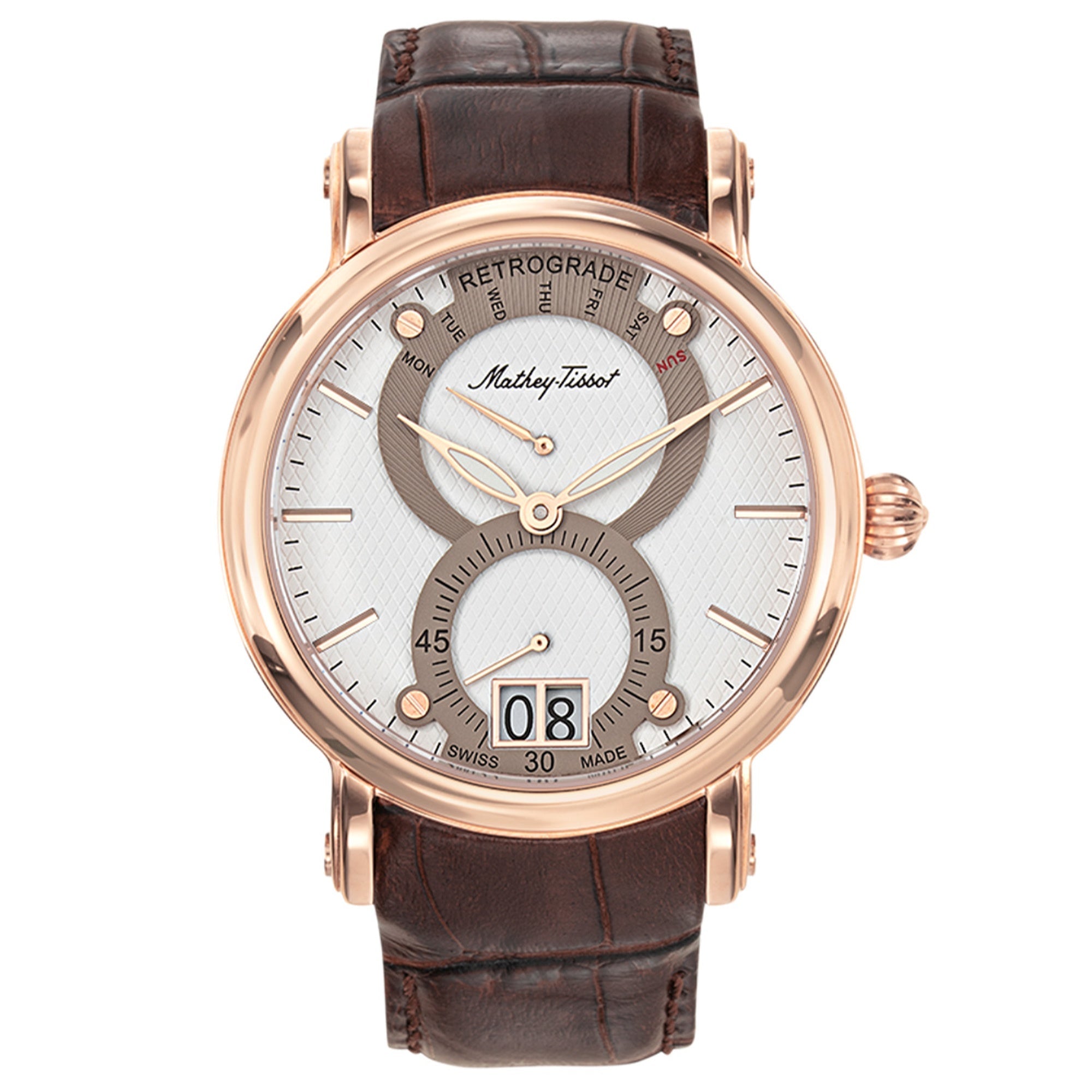 Mathey-Tissot Quartz Retrograde 1886 White Dial Men's Watch H7022PI