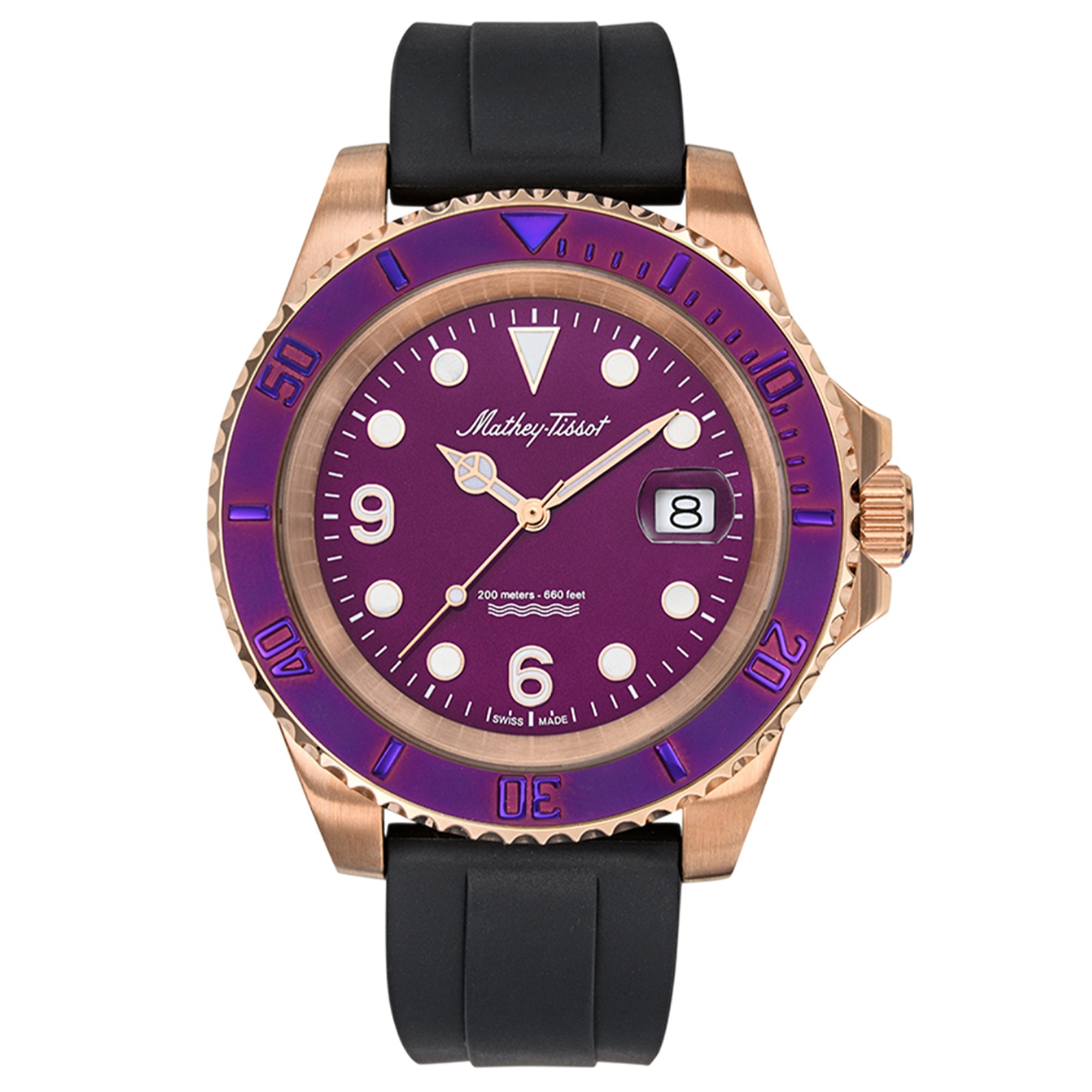 Mathey-Tissot Quartz Classic Purple Dial Men's Watch H909PVI
