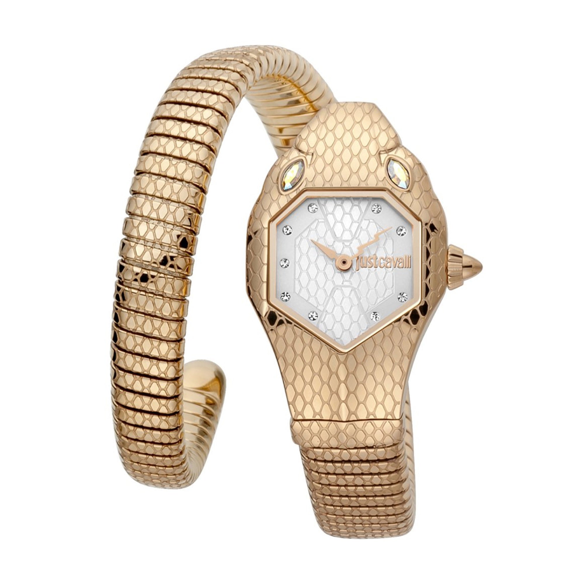 Just Cavalli Quartz Snake Silver Dial Women's Watch JC1L177M0045