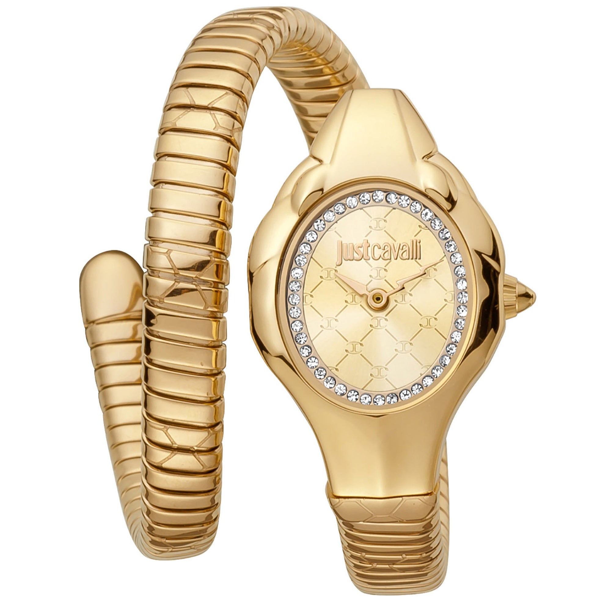 Just Cavalli Quartz Serpente Corto Gold Dial Women's Watch JC1L186M0025