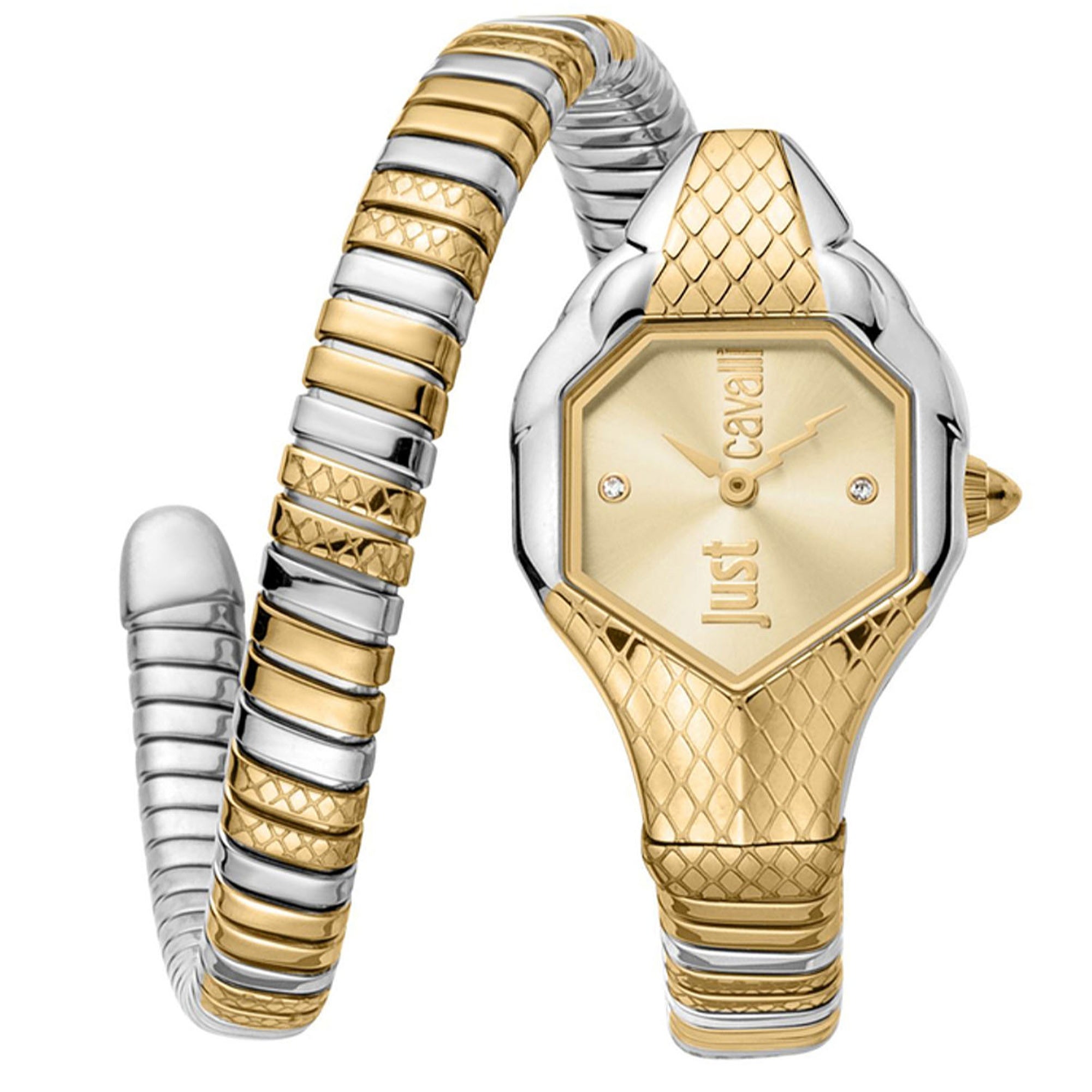 Just Cavalli Quartz Snake Gold Dial Women's Watch JC1L190M0065