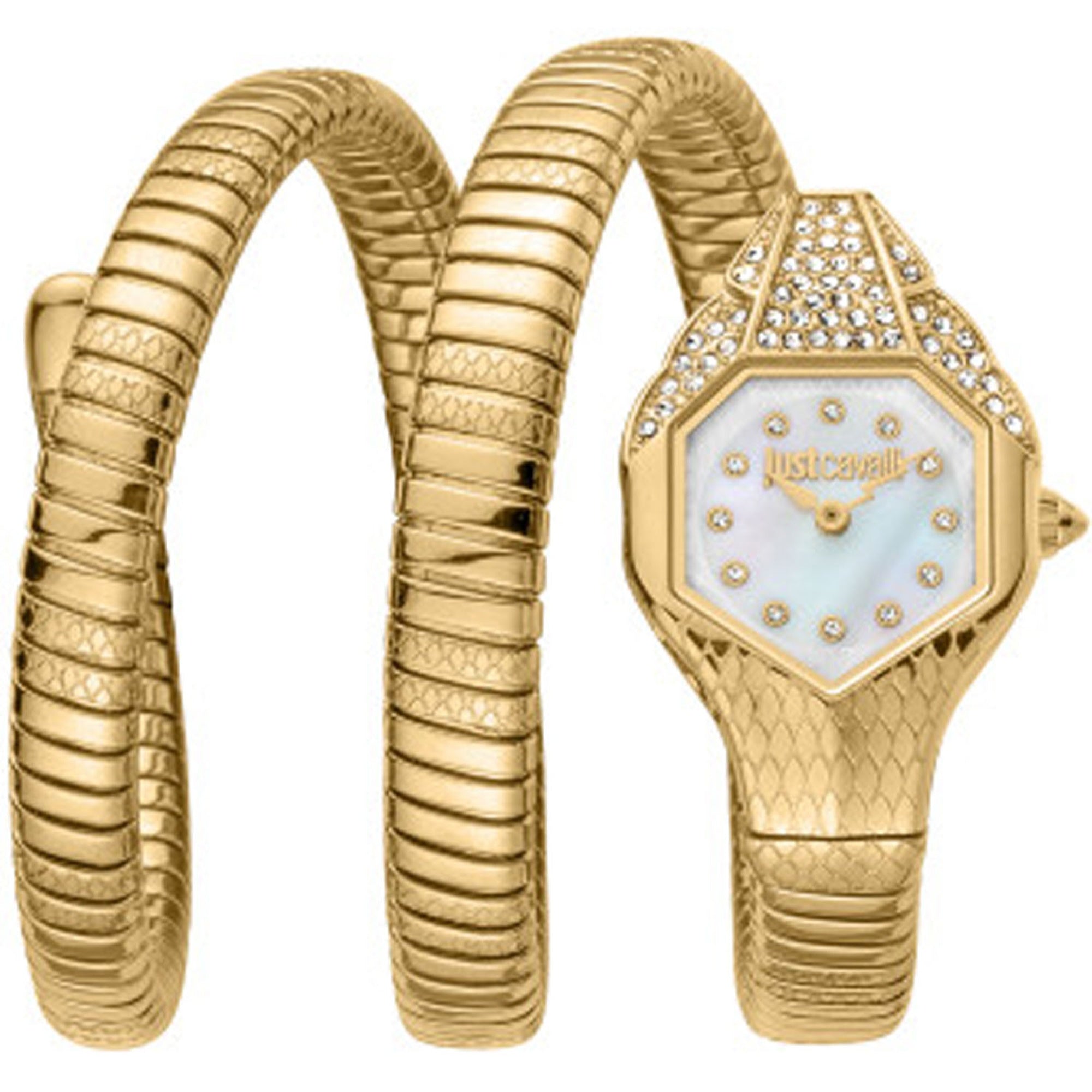 Just Cavalli Quartz Snake Mother of pearl Dial Women's Watch JC1L193M0025