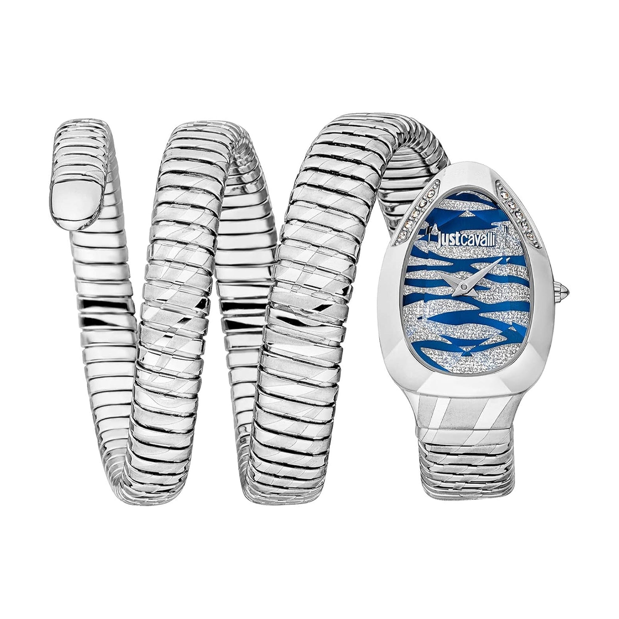 Just Cavalli Quartz Signature Snake Blue Dial Women's Watch JC1L226M0015