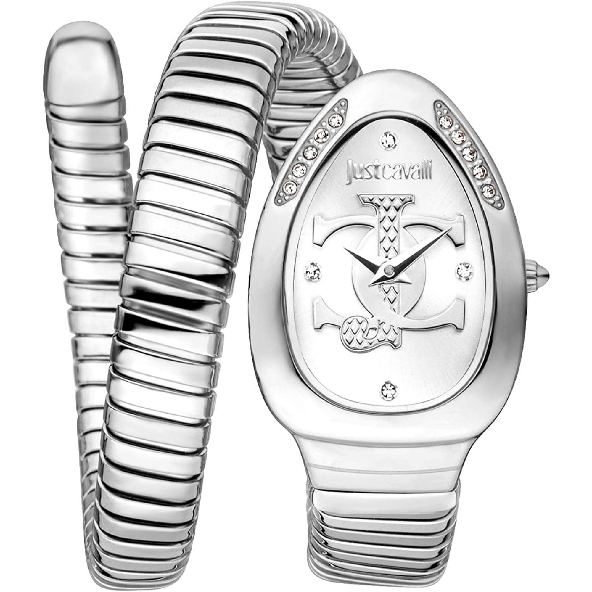 Just Cavalli Quartz Snake Silver Dial Women's Watch JC1L227M0015