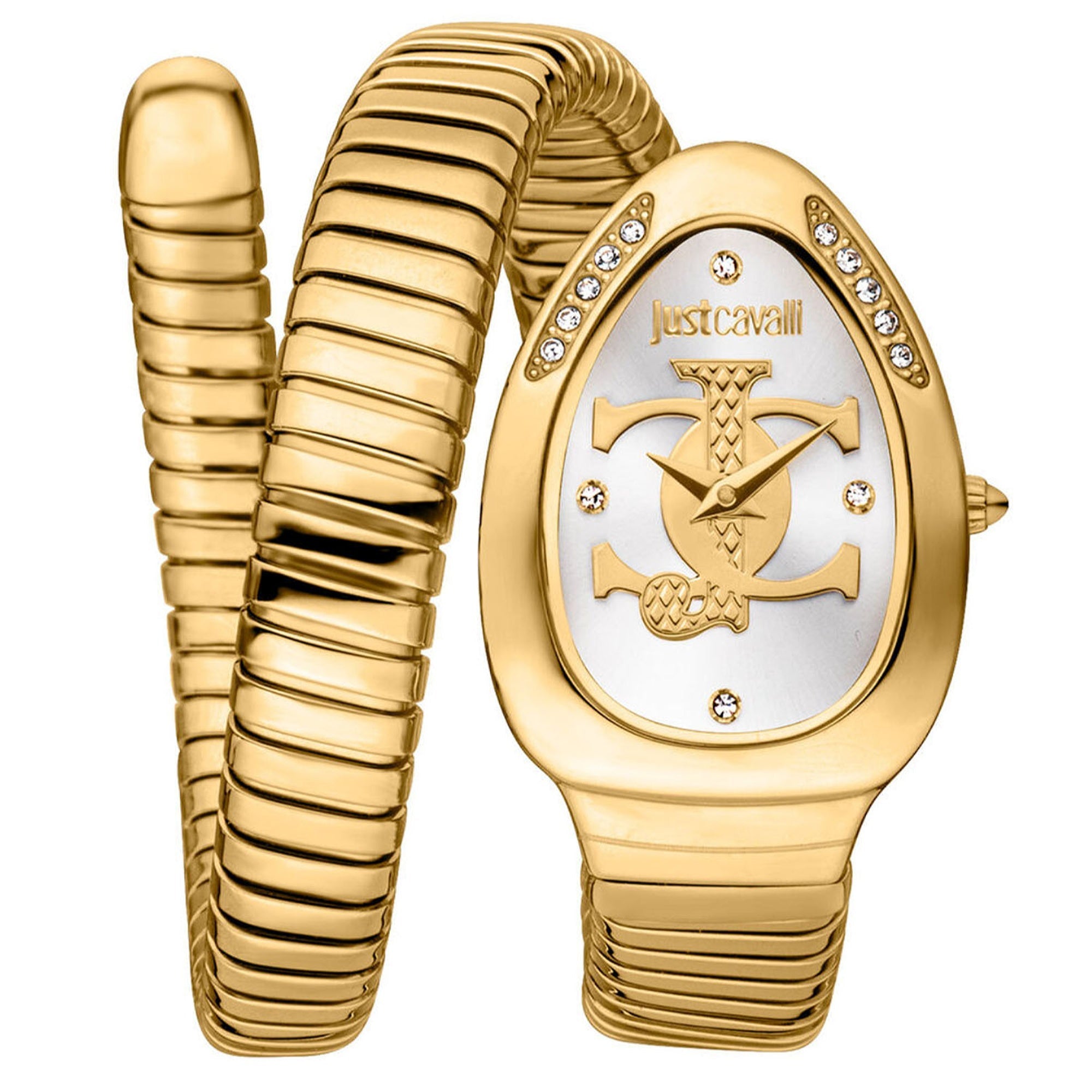 Just Cavalli Quartz Snake Silver Dial Women's Watch JC1L227M0035