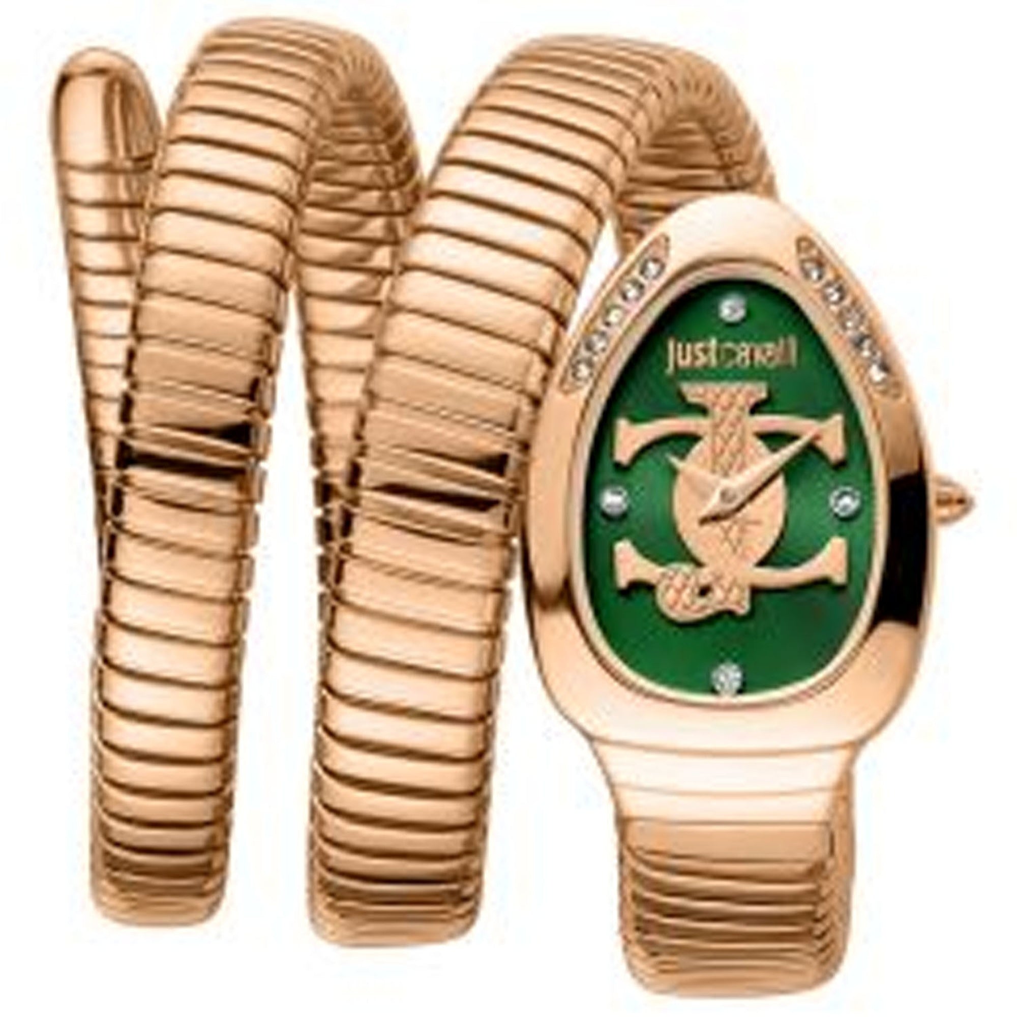 Just Cavalli Quartz Snake Green Dial Women's Watch JC1L228M0055