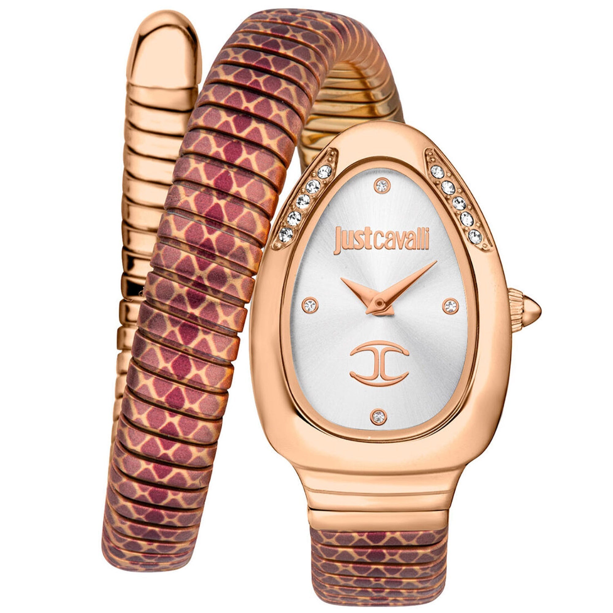 Just Cavalli Quartz Snake Silver Dial Women's Watch JC1L251M0065