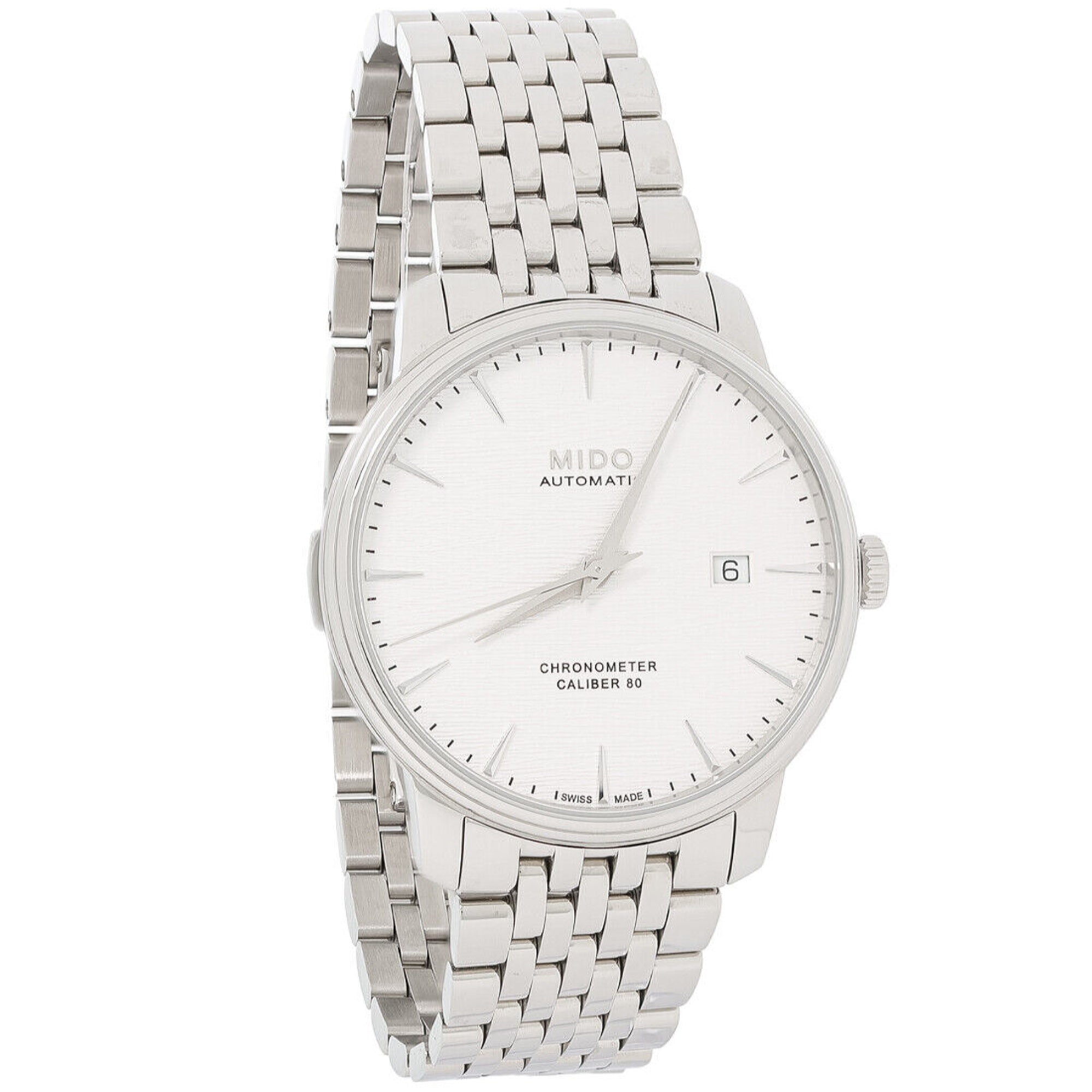 Mido Baroncelli Chronometer Silicon Automatic Silver Dial Men's Watch M027.408.11.031.00