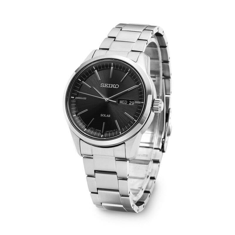 Seiko Solar Solar Black Dial Men's Watch SNE527