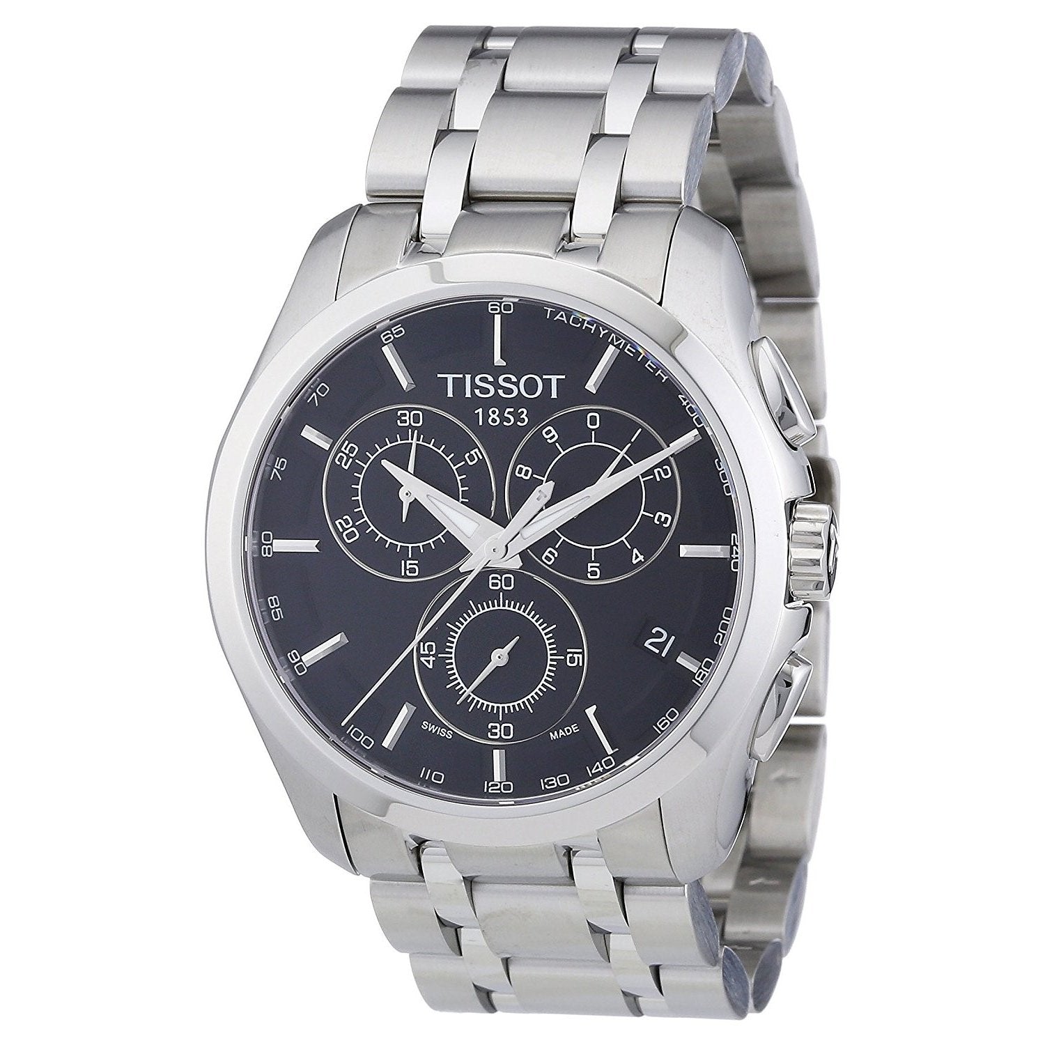 Tissot Couturier Quartz Chronograph Black Dial Men's Watch T0356171105100