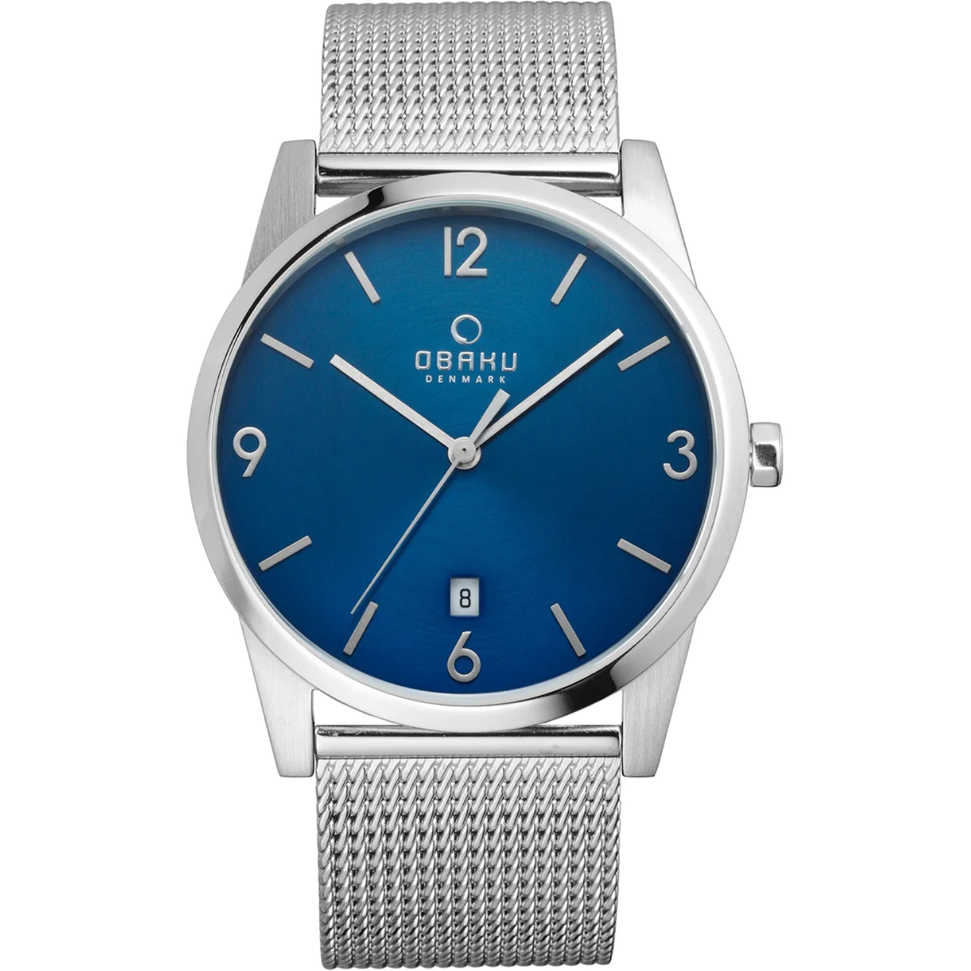 Obaku Quartz Sten Blue Dial Men's Watch V169GDCLMC
