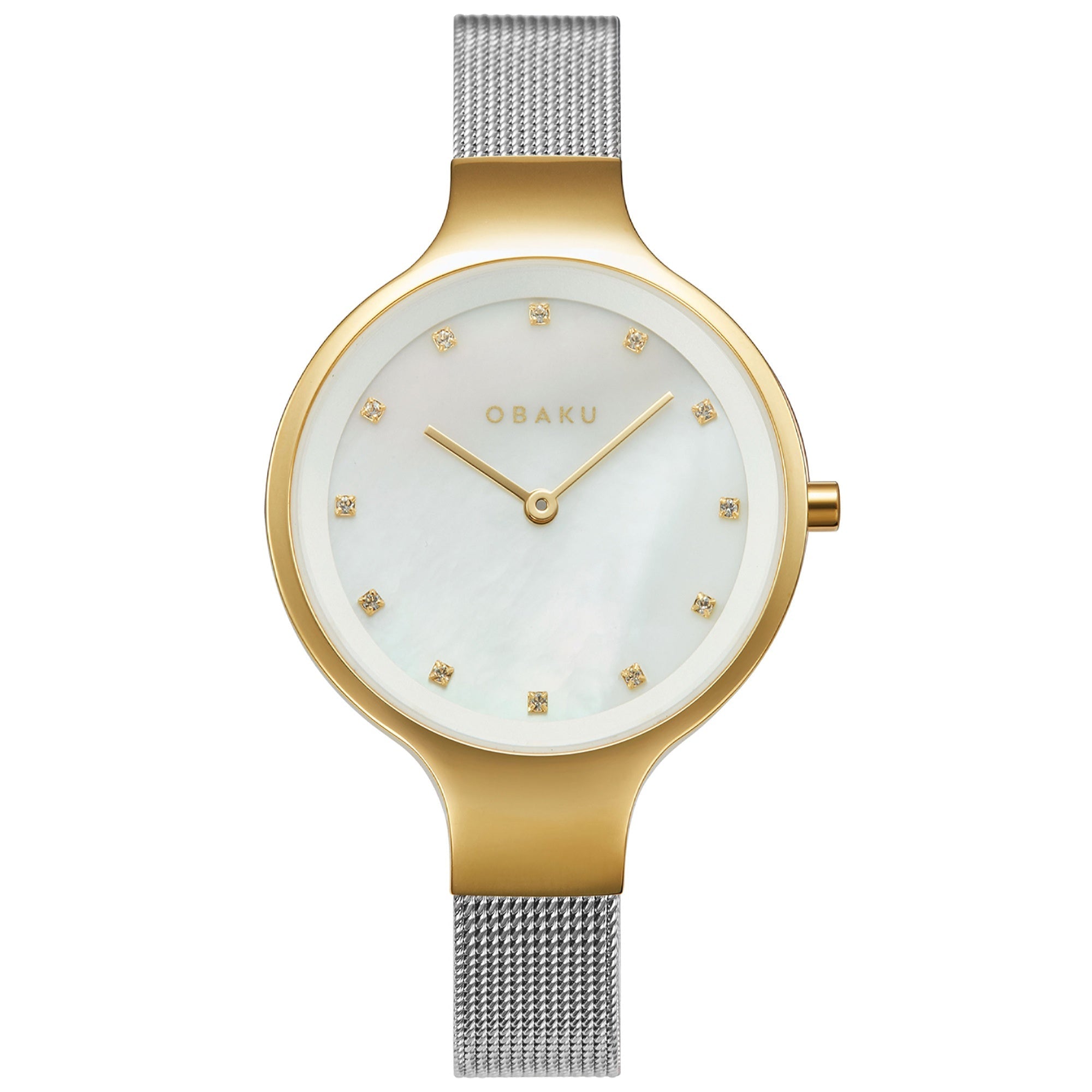 Obaku Quartz Classic White Dial Women's Watch V173LXGWMC2
