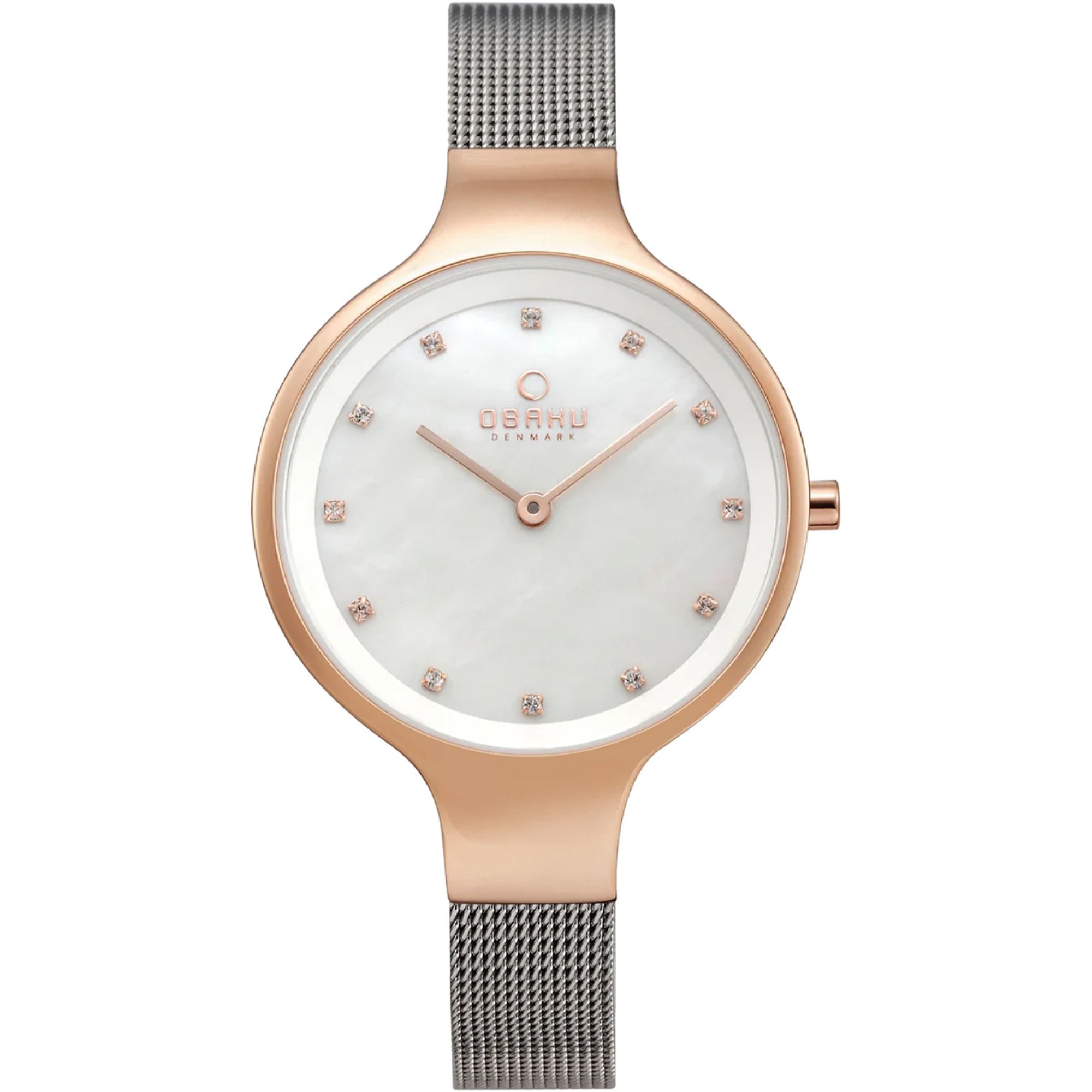 Obaku Quartz Rose White mother of pearl Dial Women's Watch V173LXVWMC