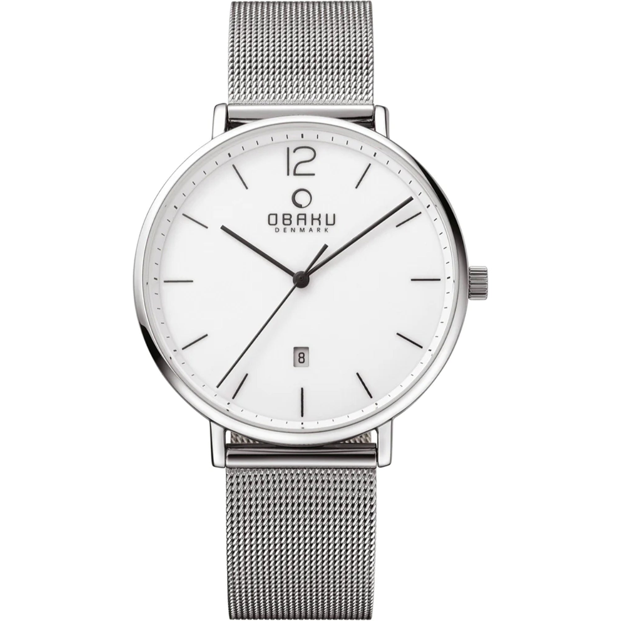 Obaku Quartz Toft White Dial Men's Watch V181GDCWMC