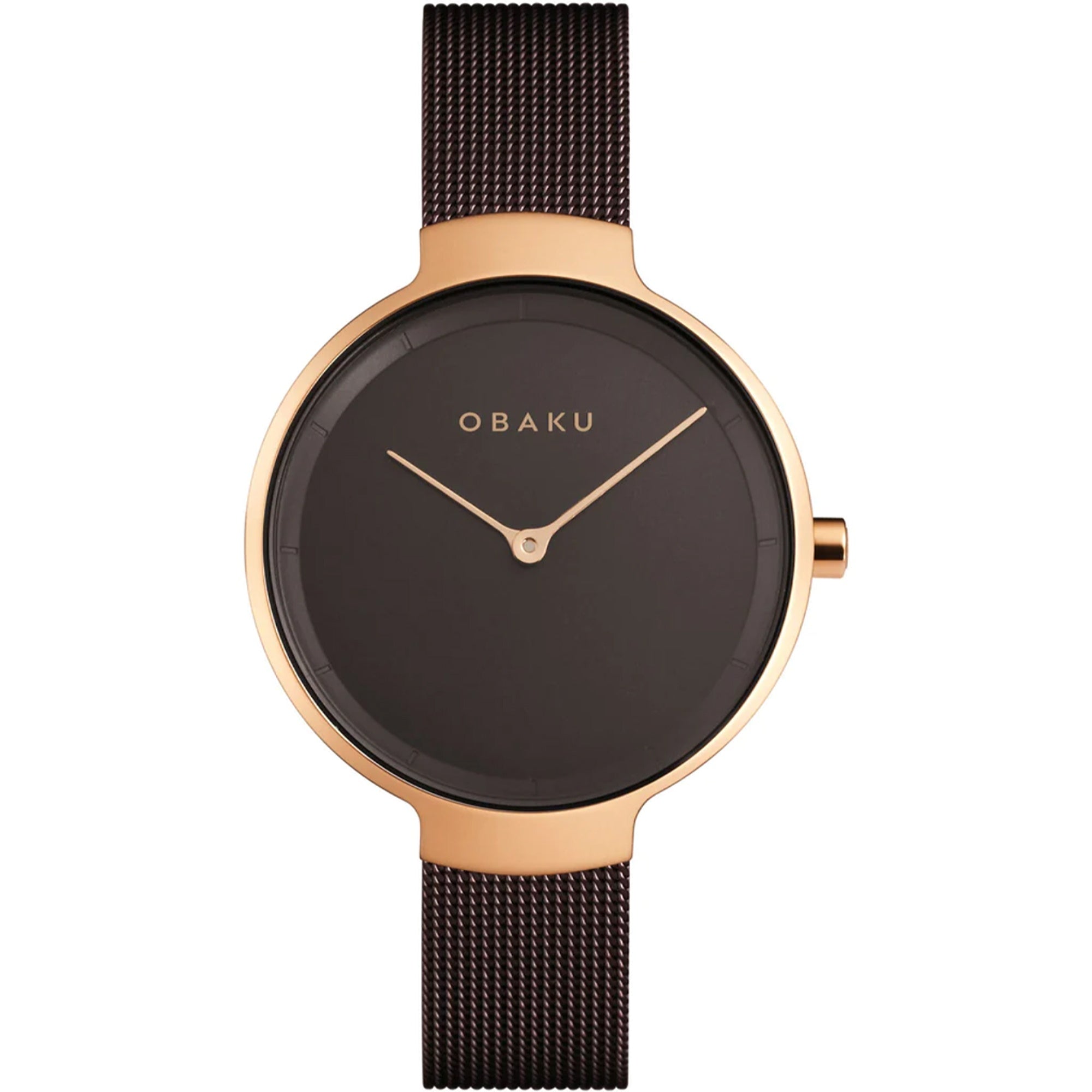 Obaku Quartz Walnut Brown Dial Women's Watch V231LXVNMN