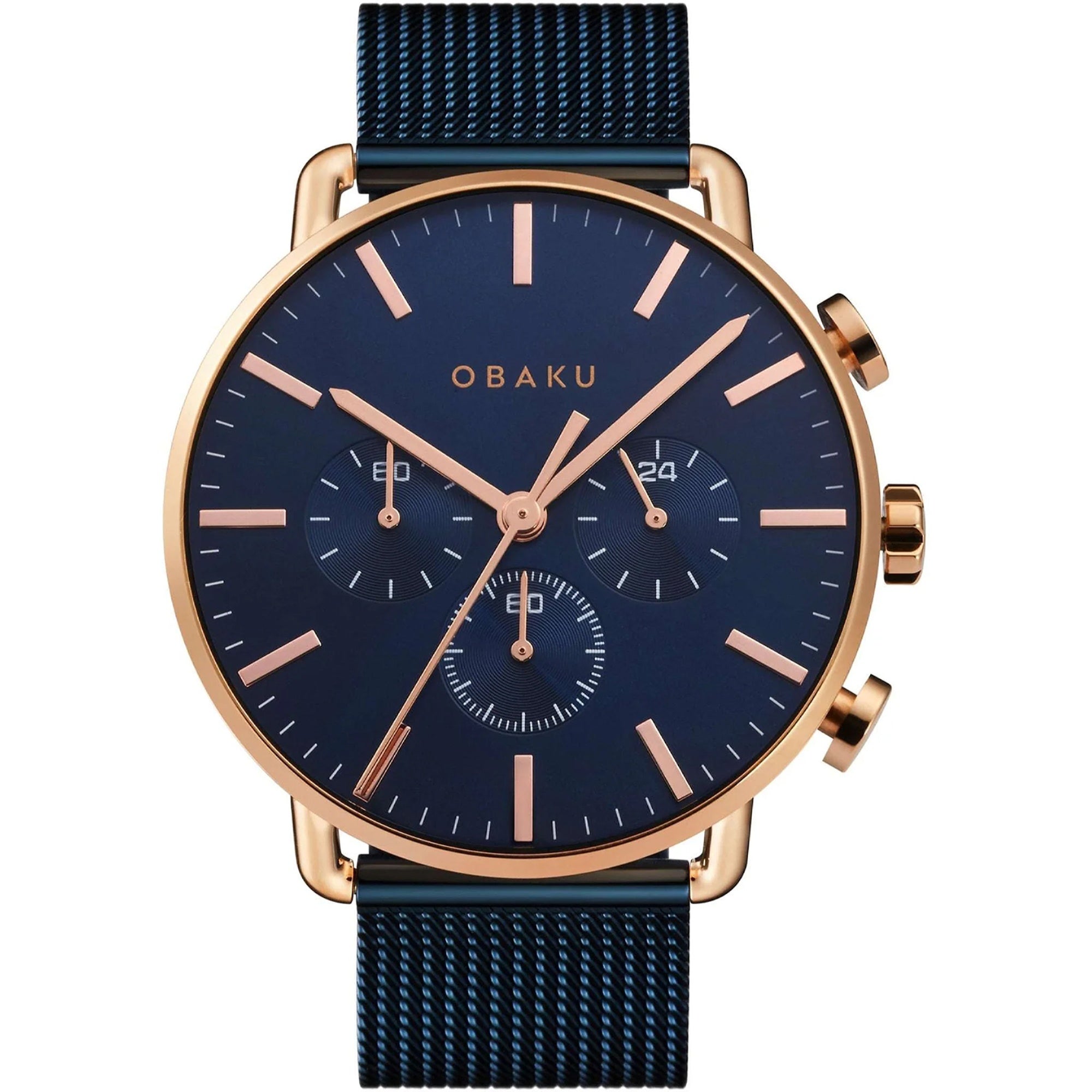 Obaku Quartz Havn Black Dial Men's Watch V232GCVLML