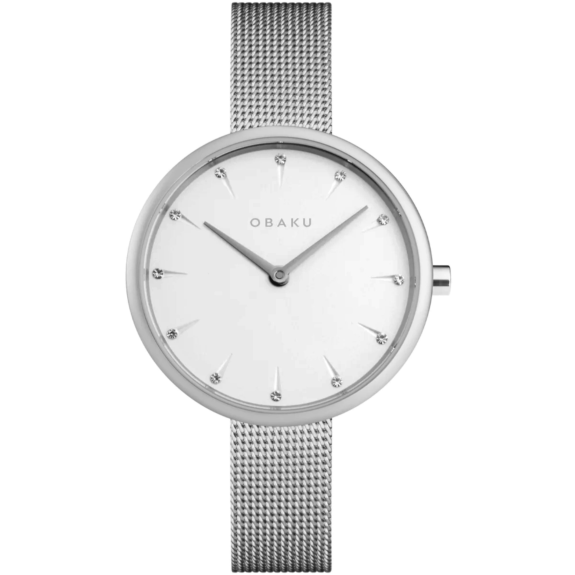 Obaku Quartz Notat White Dial Women's Watch V233LXCIMC