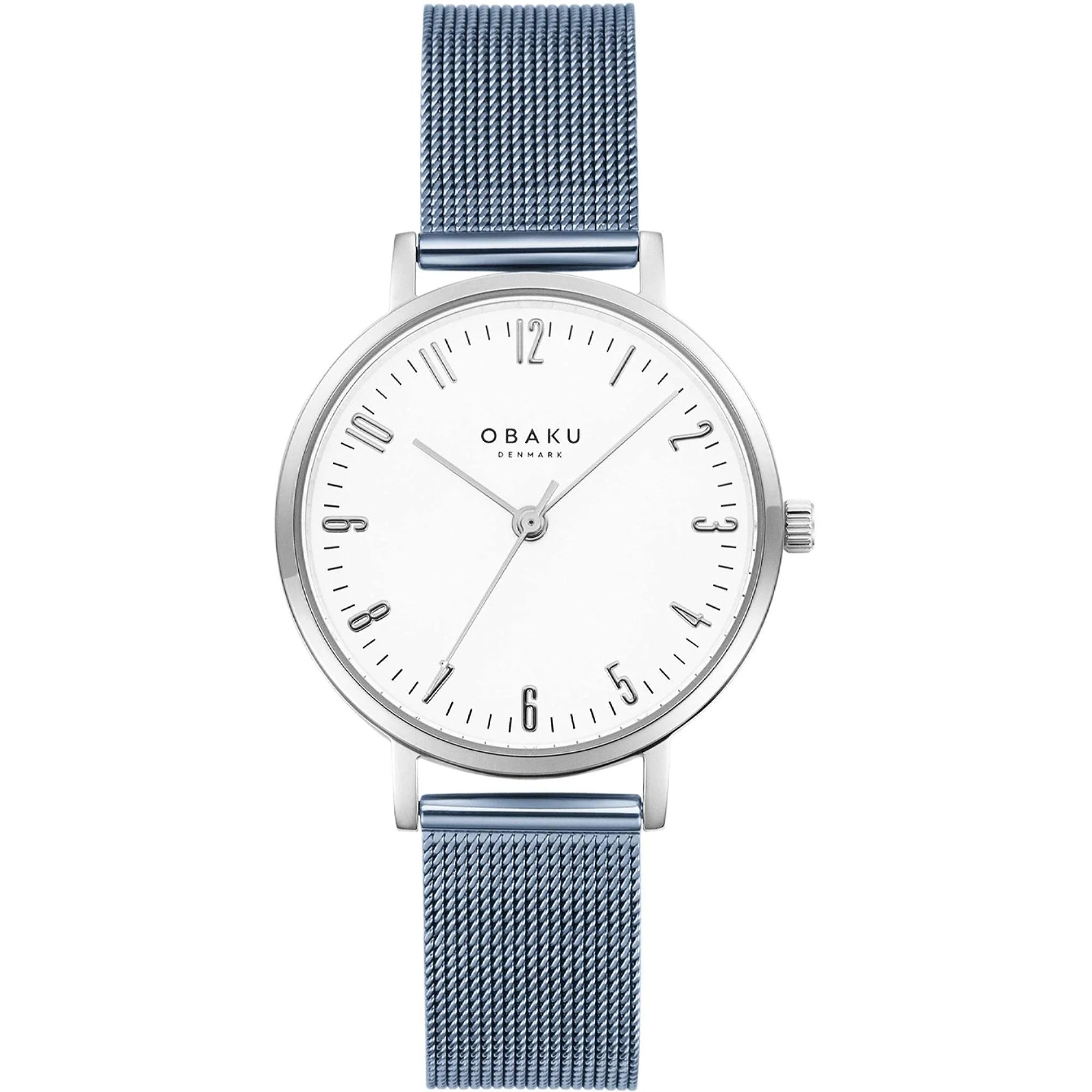 Obaku Quartz Iceblue White Dial Women's Watch V248LXCIMA
