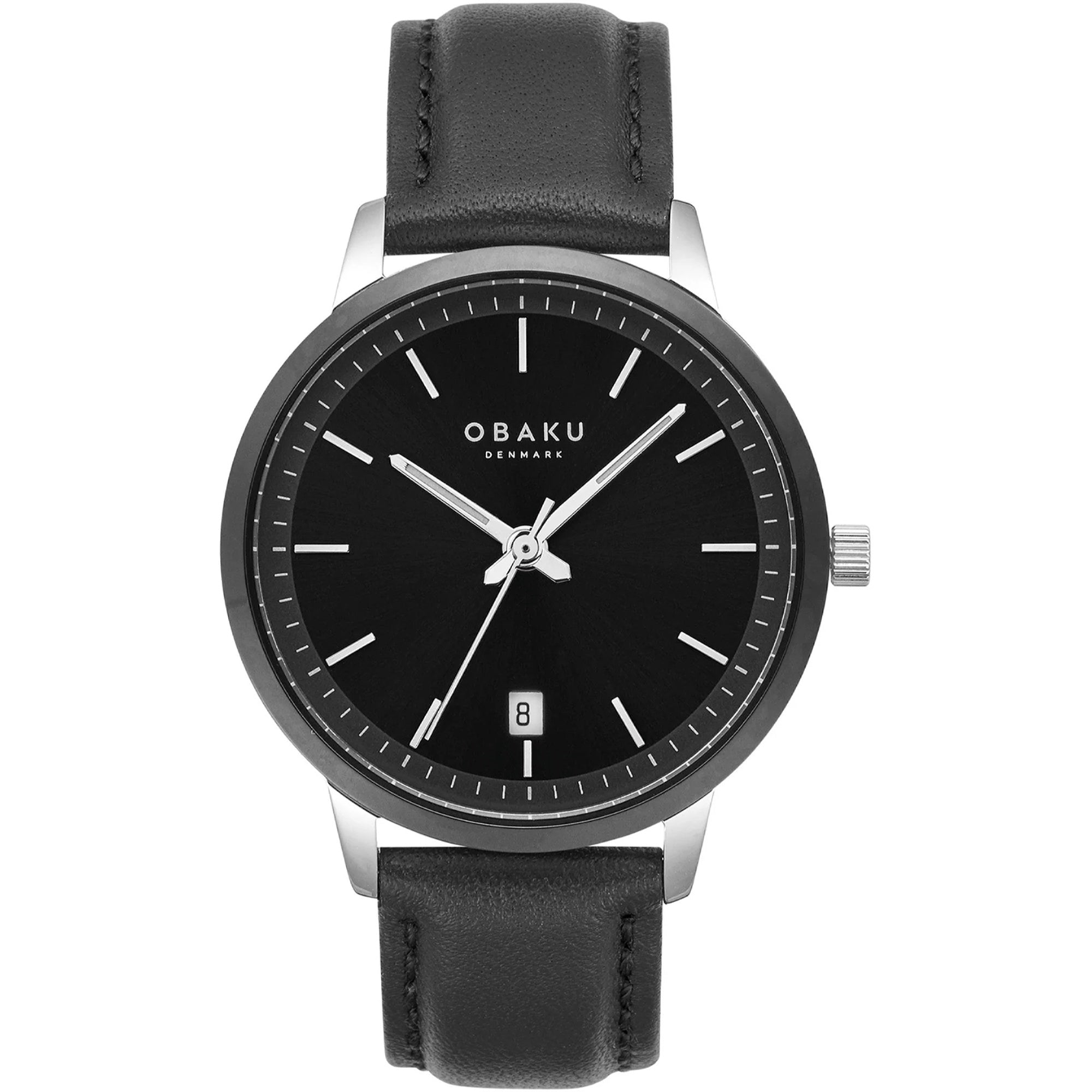 Obaku Quartz Salvie Black Dial Men's Watch V270GDABRB